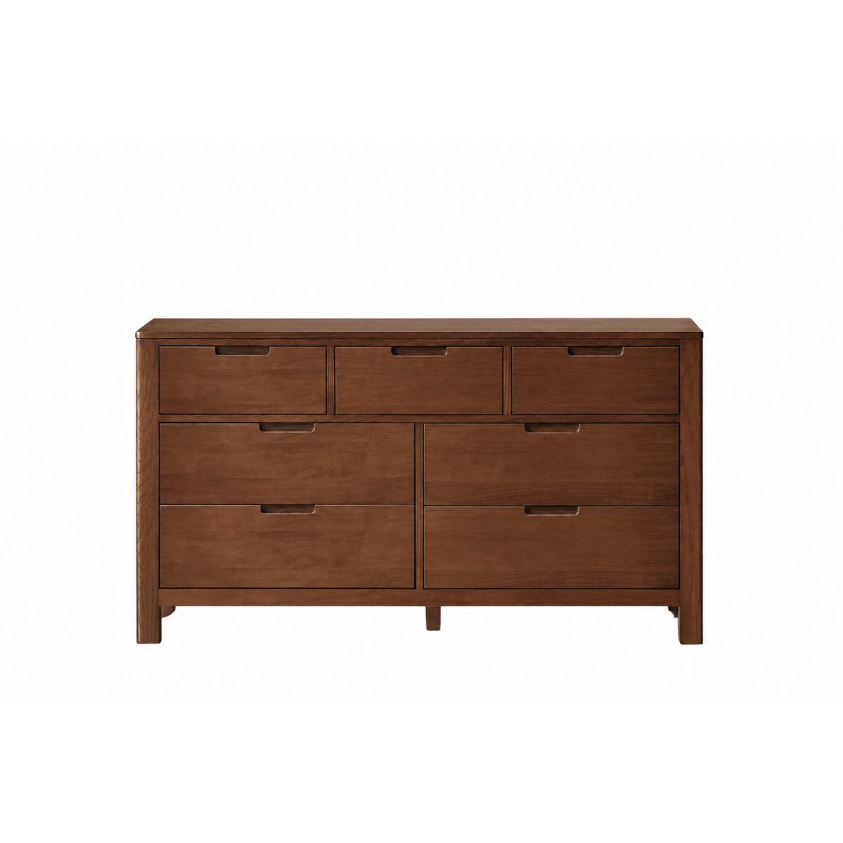 Solidwood Dona Chest of 7 Drawers, Dark Wood