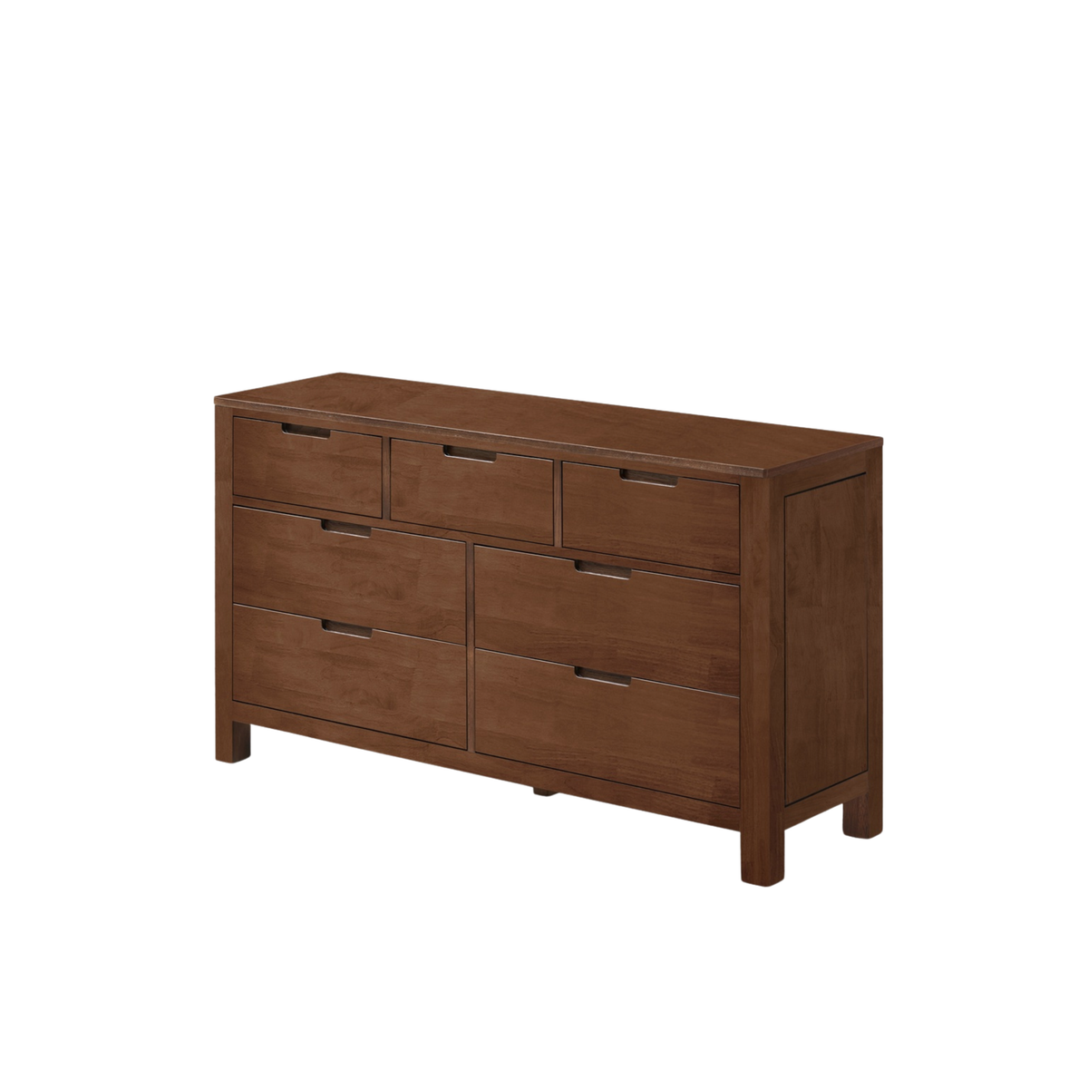 Solidwood Dona Chest of 7 Drawers, Dark Wood