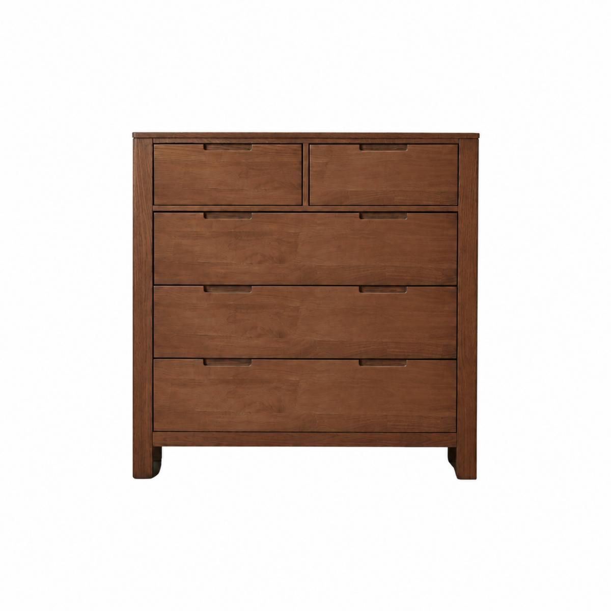 Solidwood Dona Chest of 5 Drawers, Dark Wood