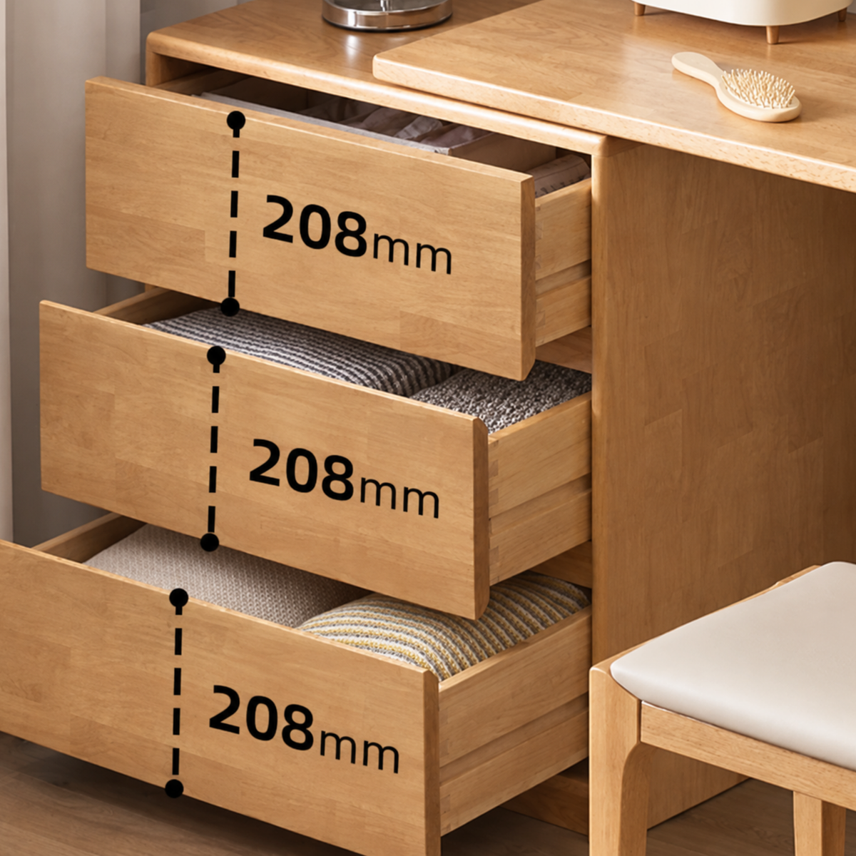Solidwood Dona Chest of 3 Drawers