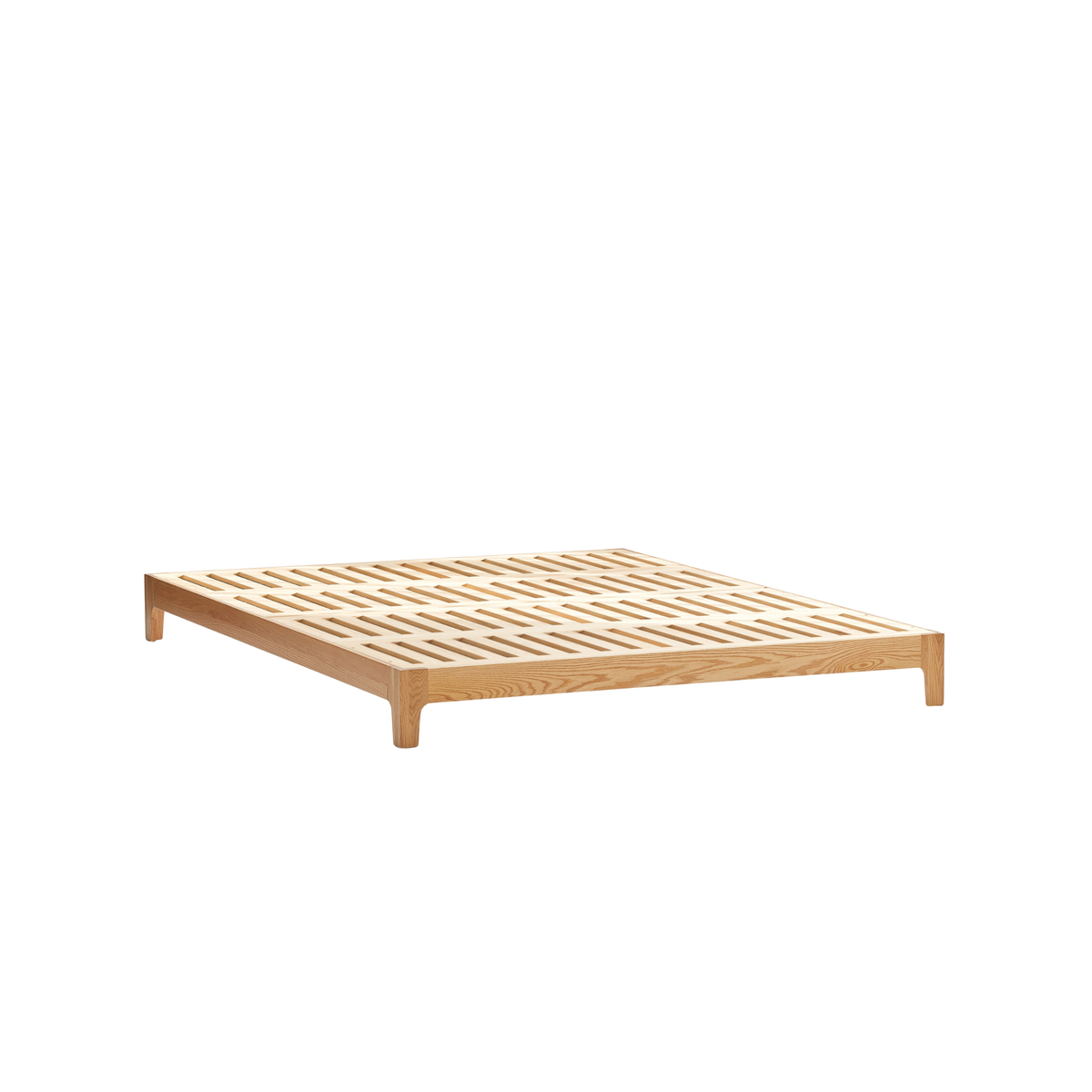 Solidwood Bailey Bed Base, Oak