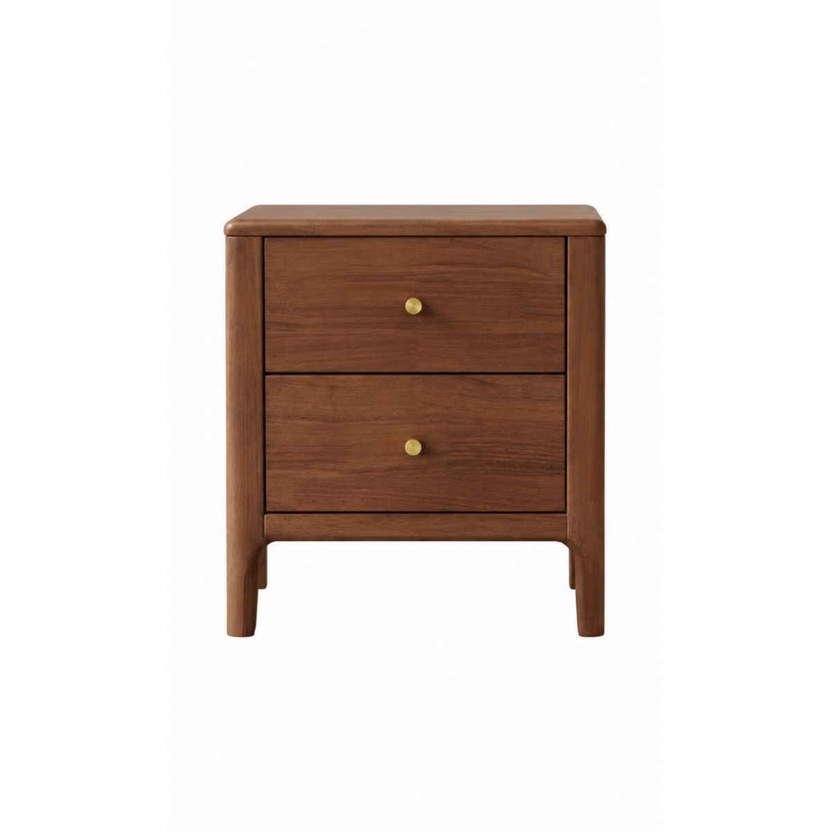 Solidwood Jinova Bedside Table, Dark Wood