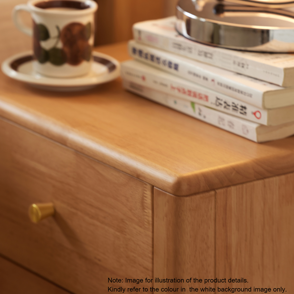 Solidwood Jinova Bedside Table, Dark Wood