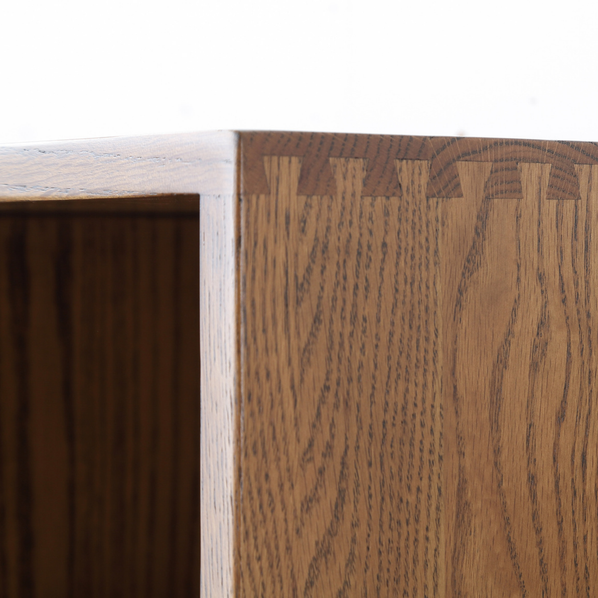 Solidwood Gleam 2-Cube Open Bookcase, Walnut Oak