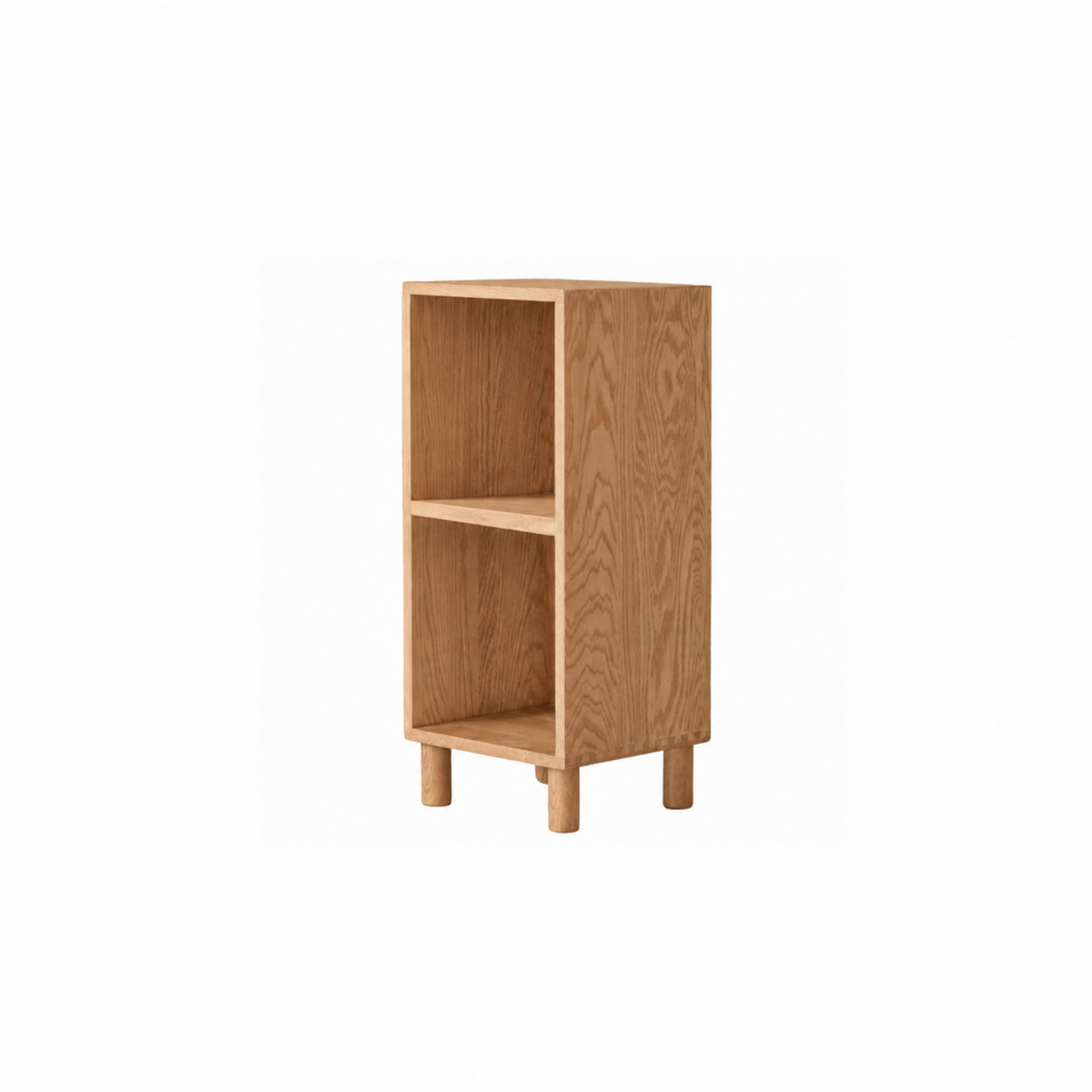 Solidwood Gleam 2-Cube Open Bookcase, Oak