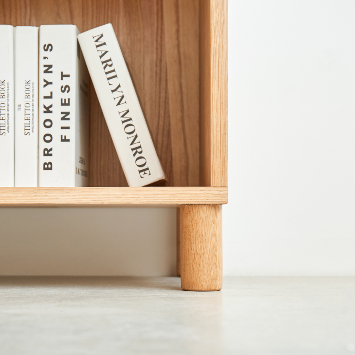 Solidwood Gleam 2-Cube Open Bookcase, Oak