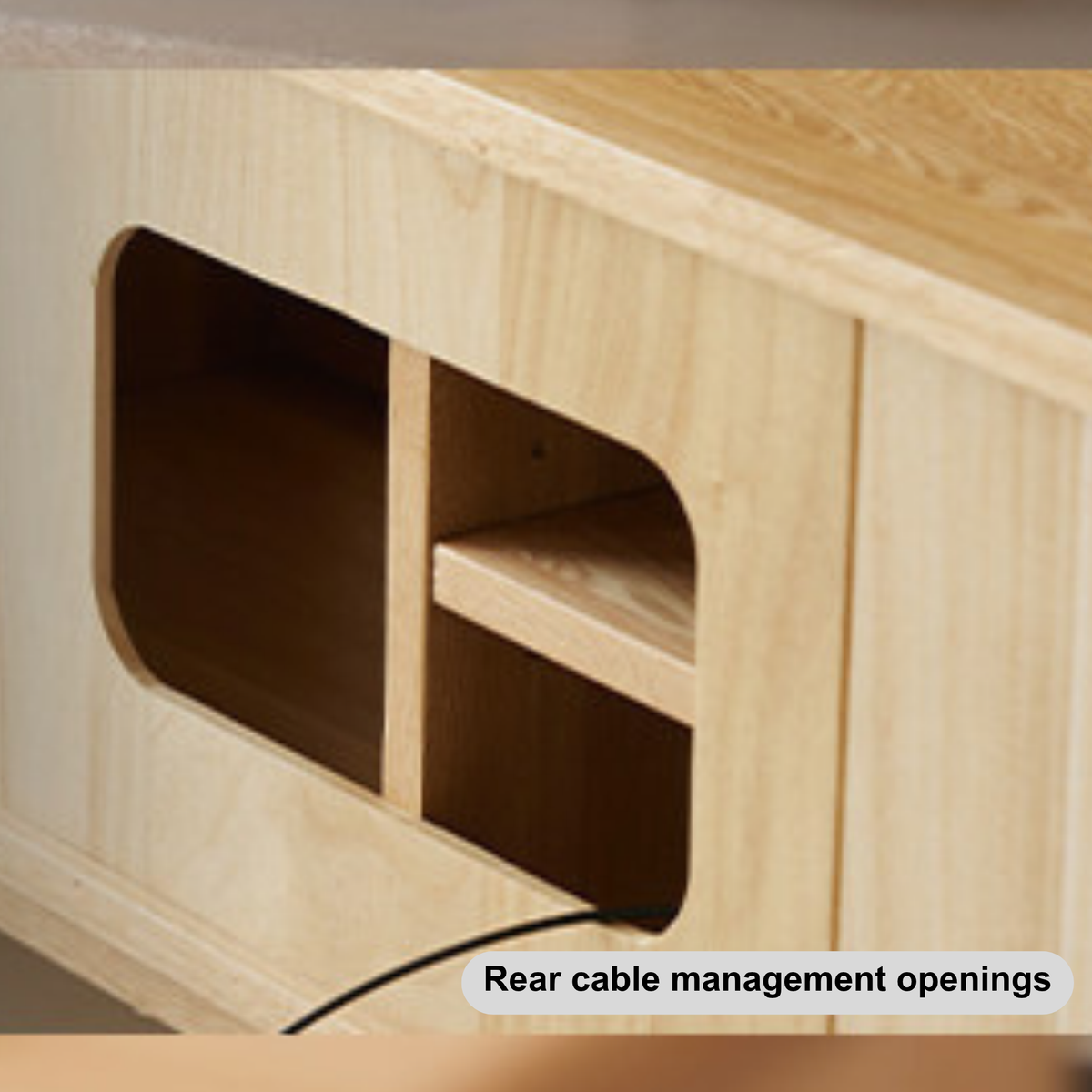 Solidwood Rainer W180cm Sliding-Doors Entertainment Unit, Oak