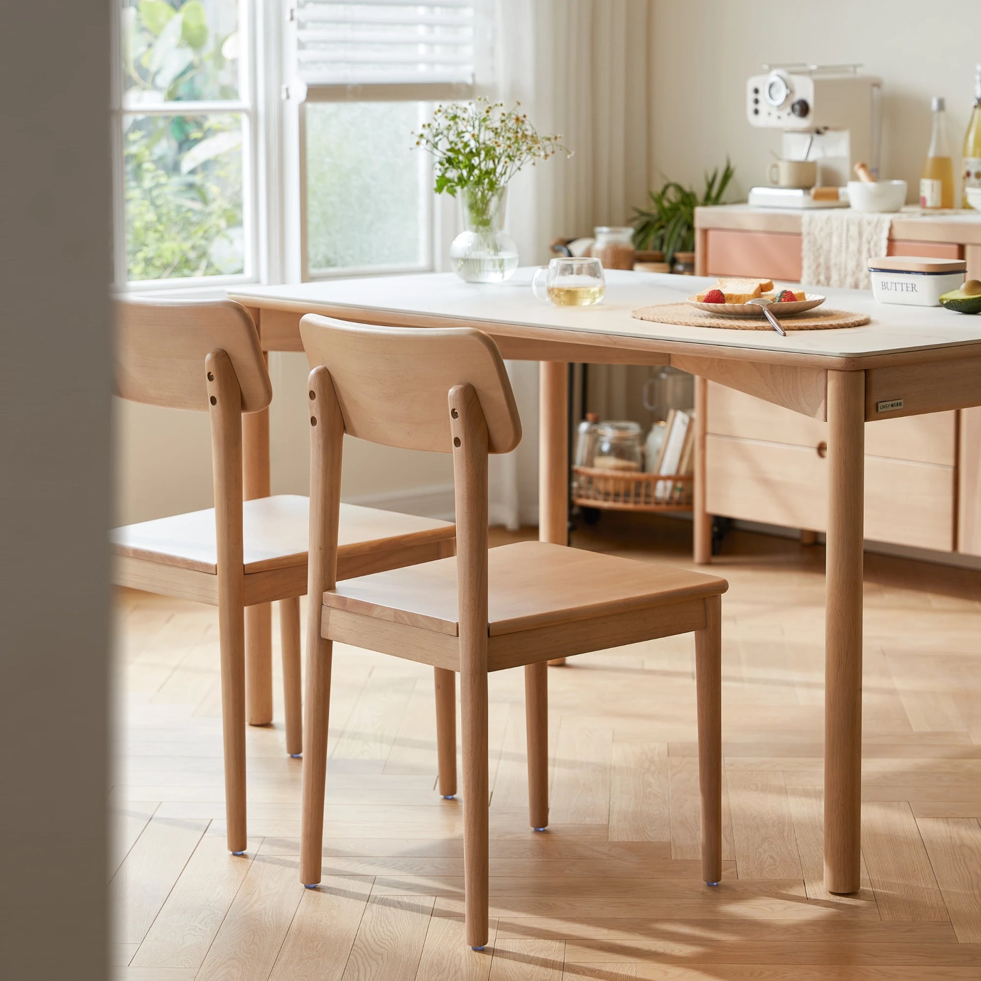 Linspire Bliss Dining Table with 4 Chairs Set, 140cm