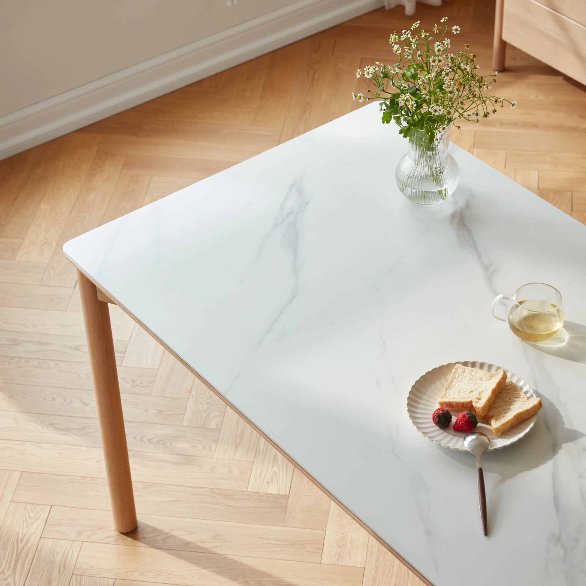 Linspire Bliss Dining Table with 4 Chairs Set, 140cm