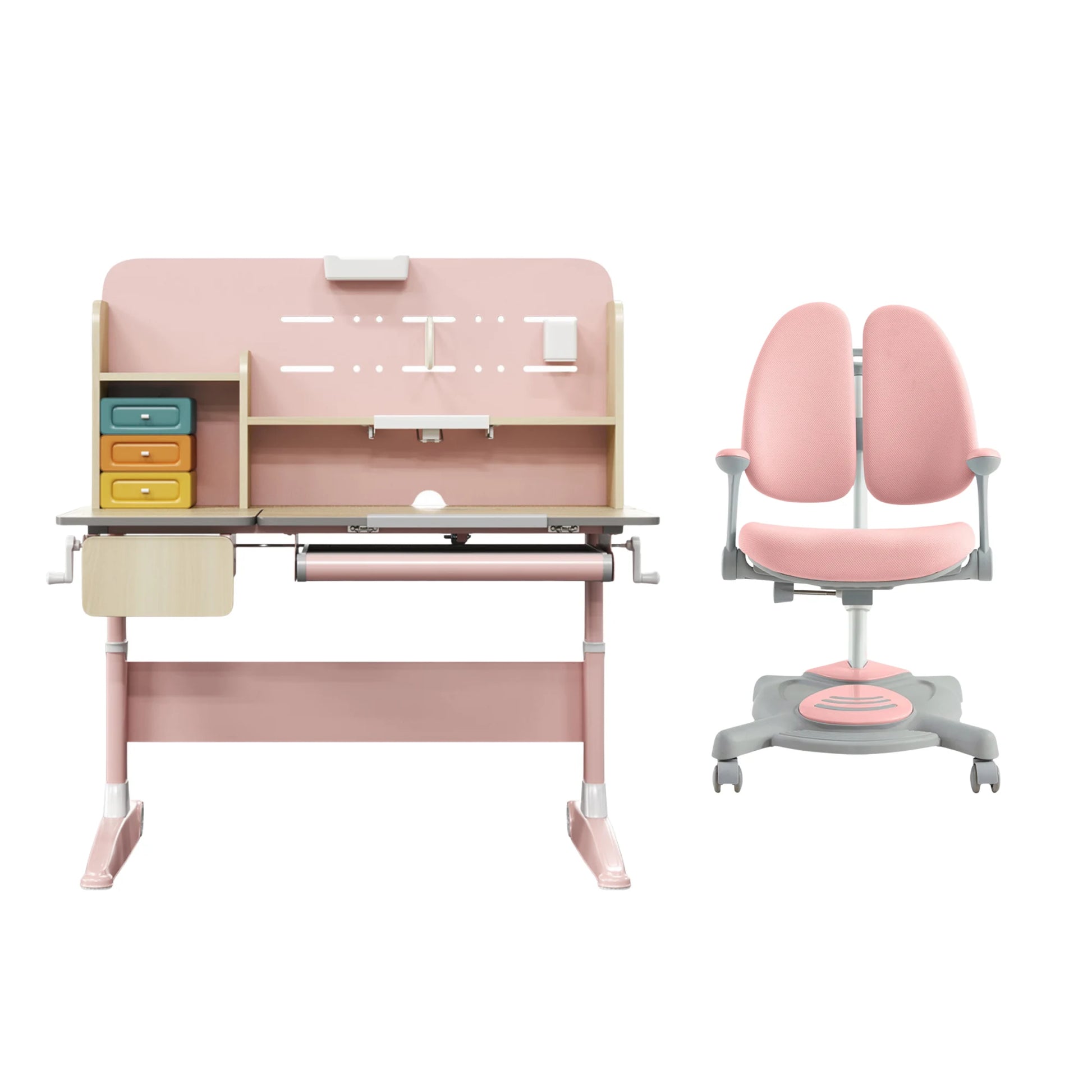 Linspire Bud Adjustable Kids Desk & Chair Set, Pink