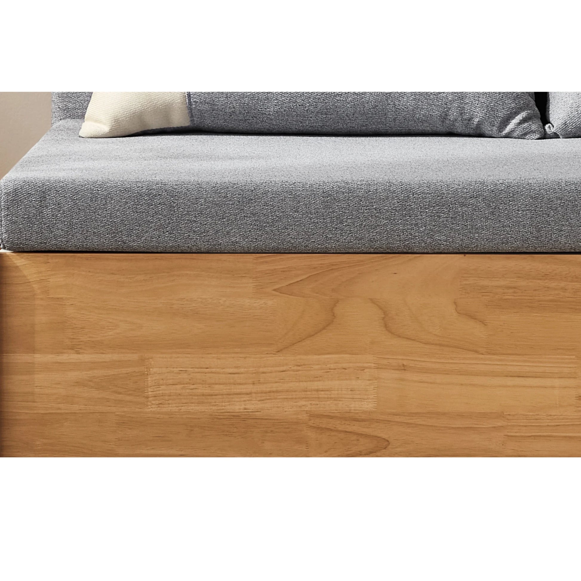 Linspire Don 2-Seater Sofa Bed, Grey & Natural Wood