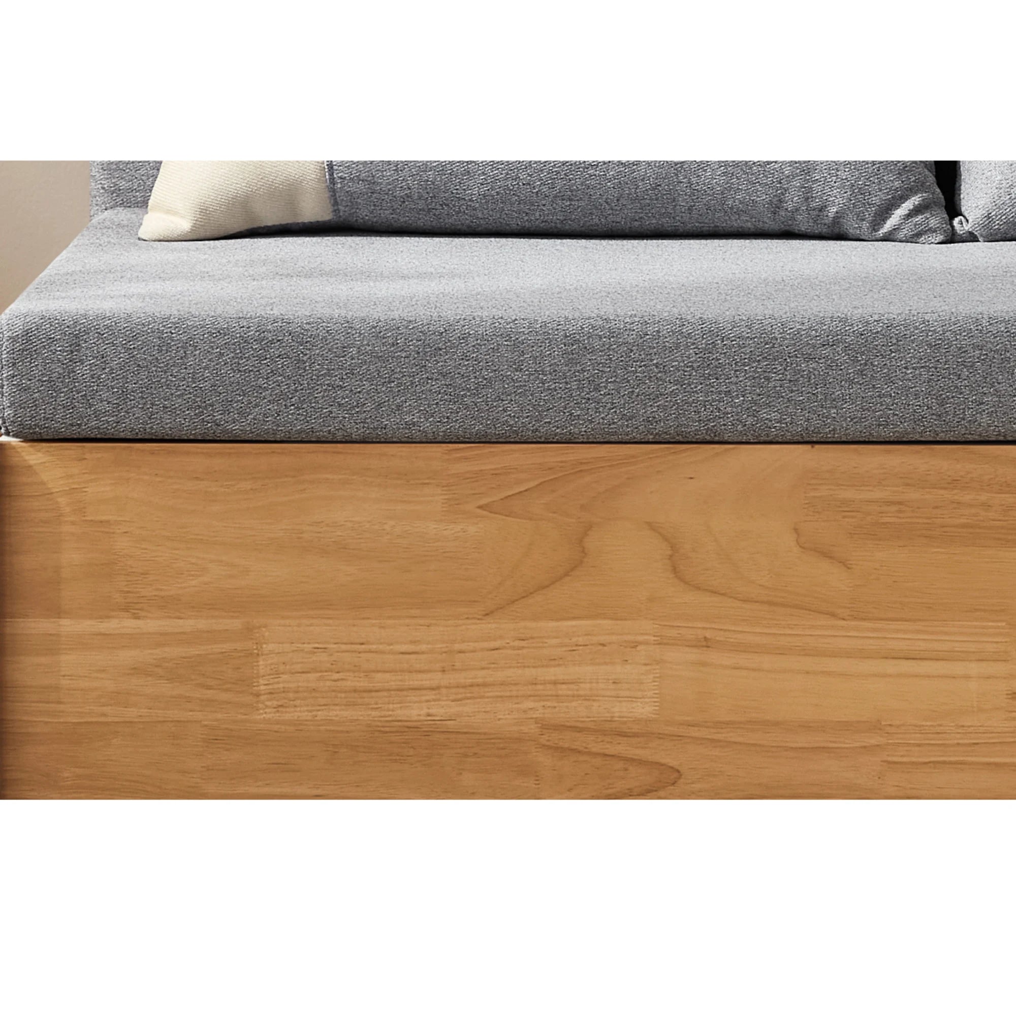 Linspire Don 2-Seater Sofa Bed, Grey & Natural Wood