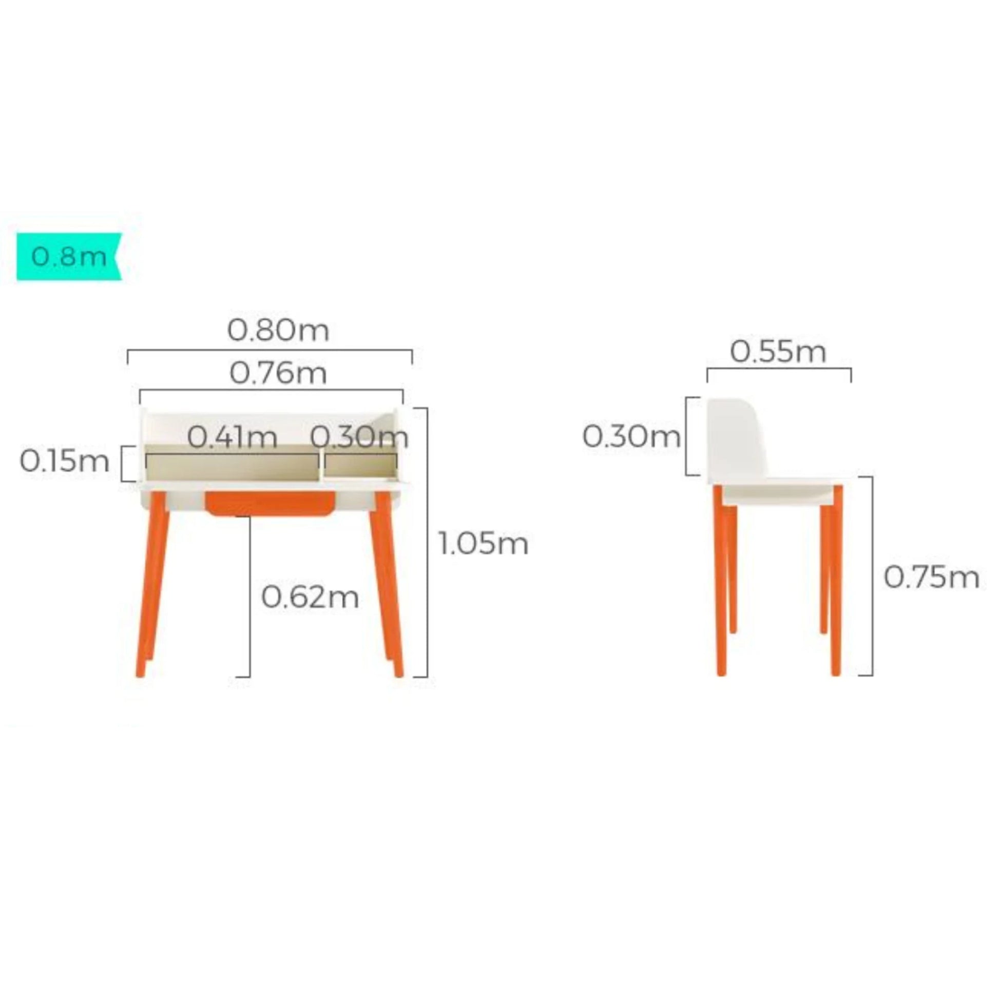 Linspire Doodle Kids Desk, W80cm
