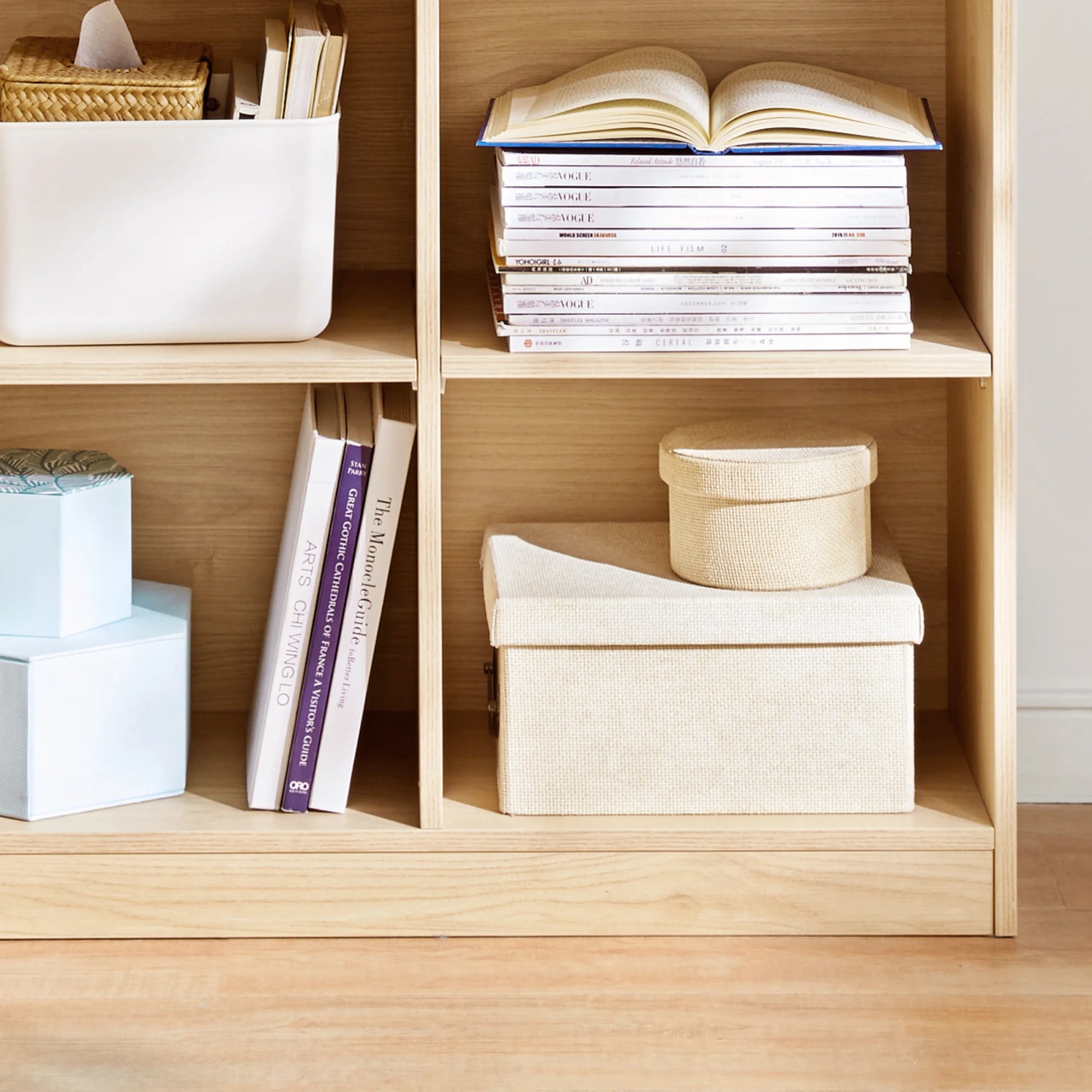 Linspire Noble Bookcase, Natural Wood, 79x30x194cm