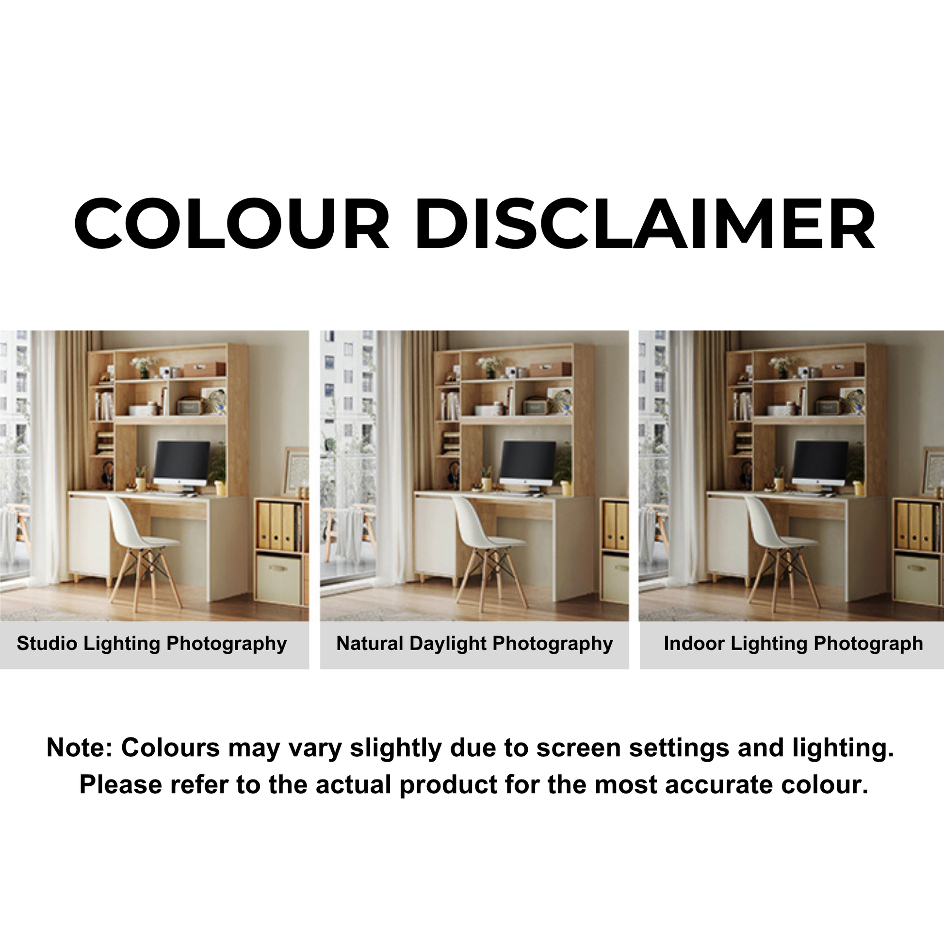 Linspire Noble Desk with Shelves, Natural Wood