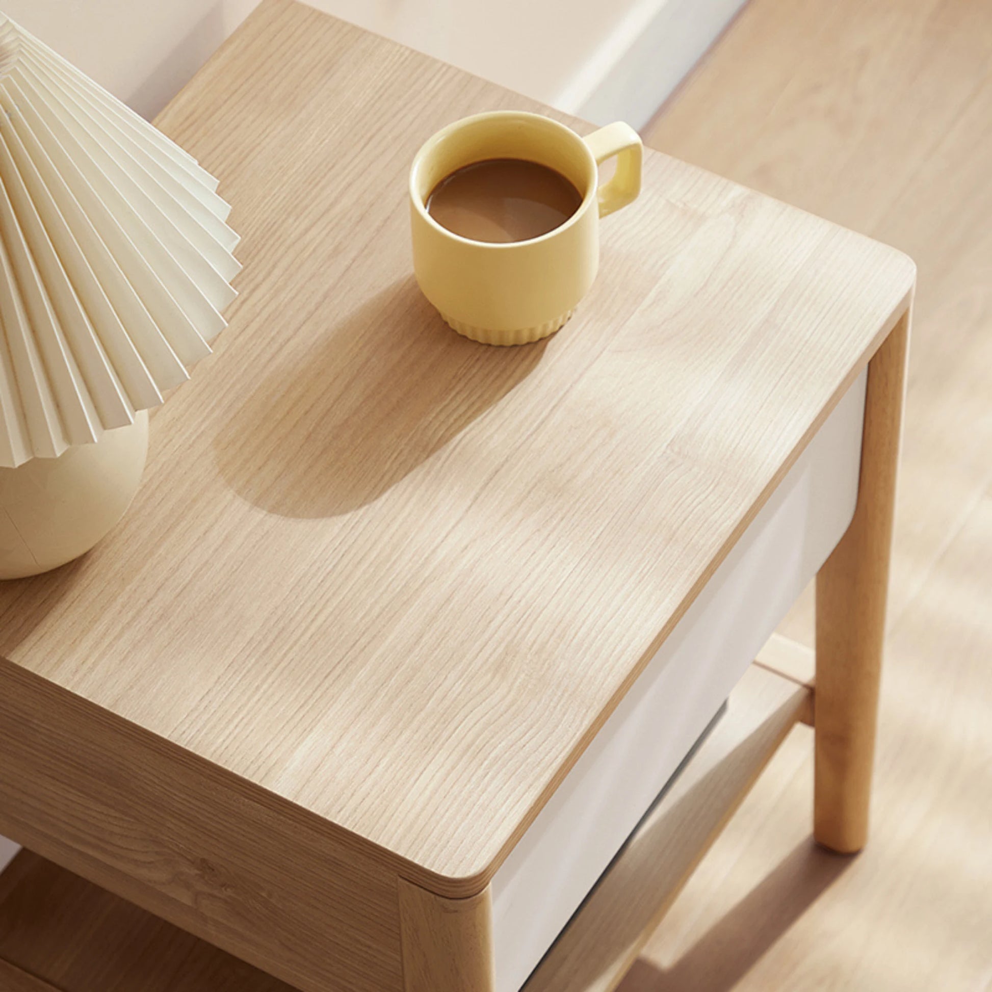 Linspire Evelyn Bedside Table, Natural Wood