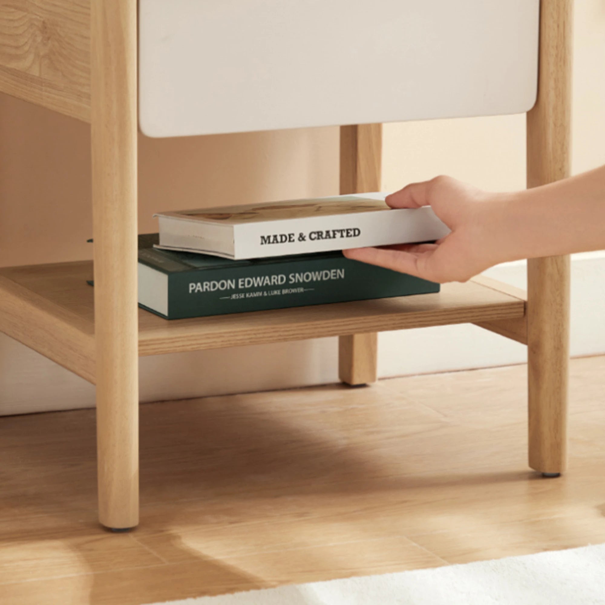 Linspire Evelyn Bedside Table, Natural Wood