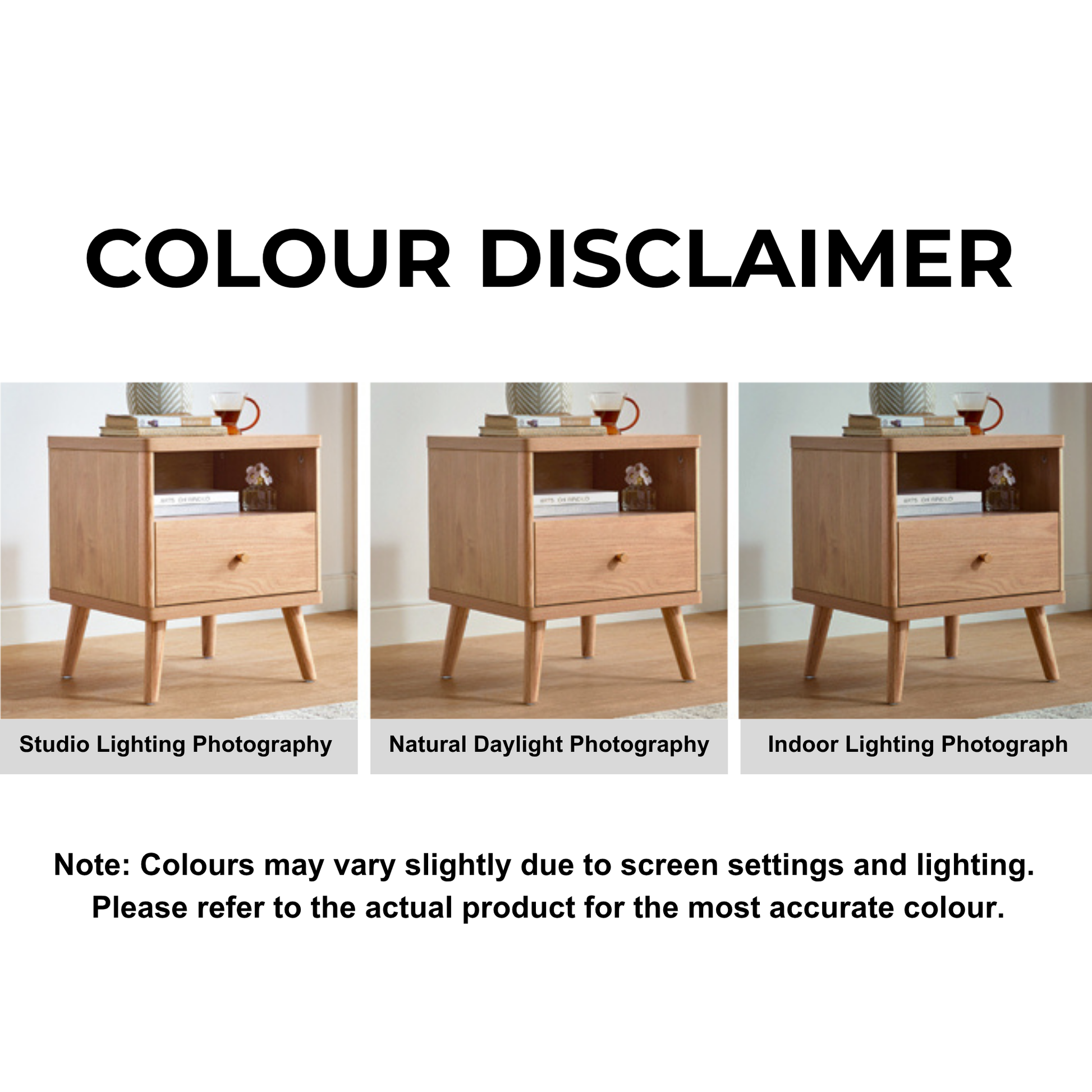Linspire Aspire Bedside Table, Natural Wood