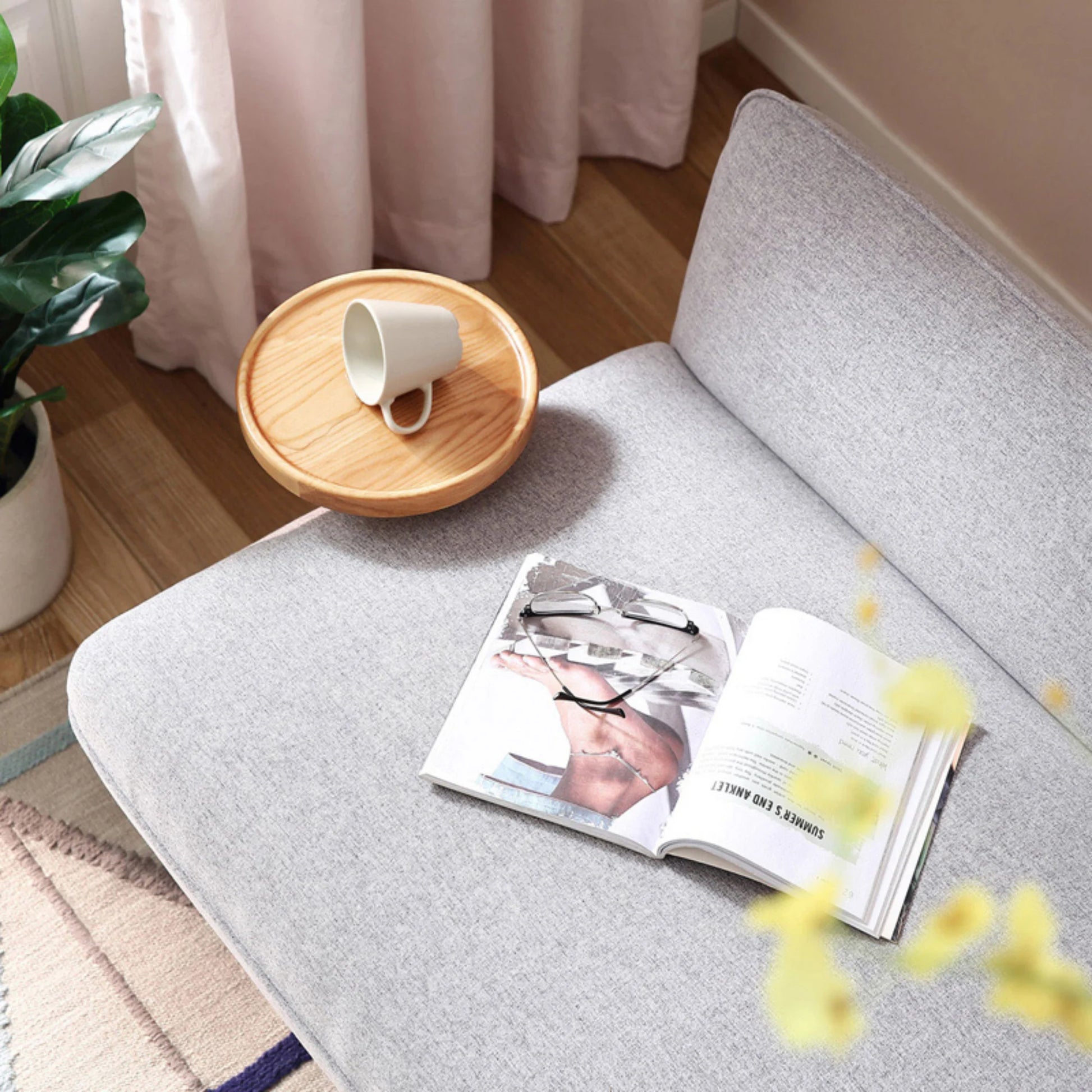 Linspire Flux 2-Seater Sofa with Sidetable, Left Armrest, Mist