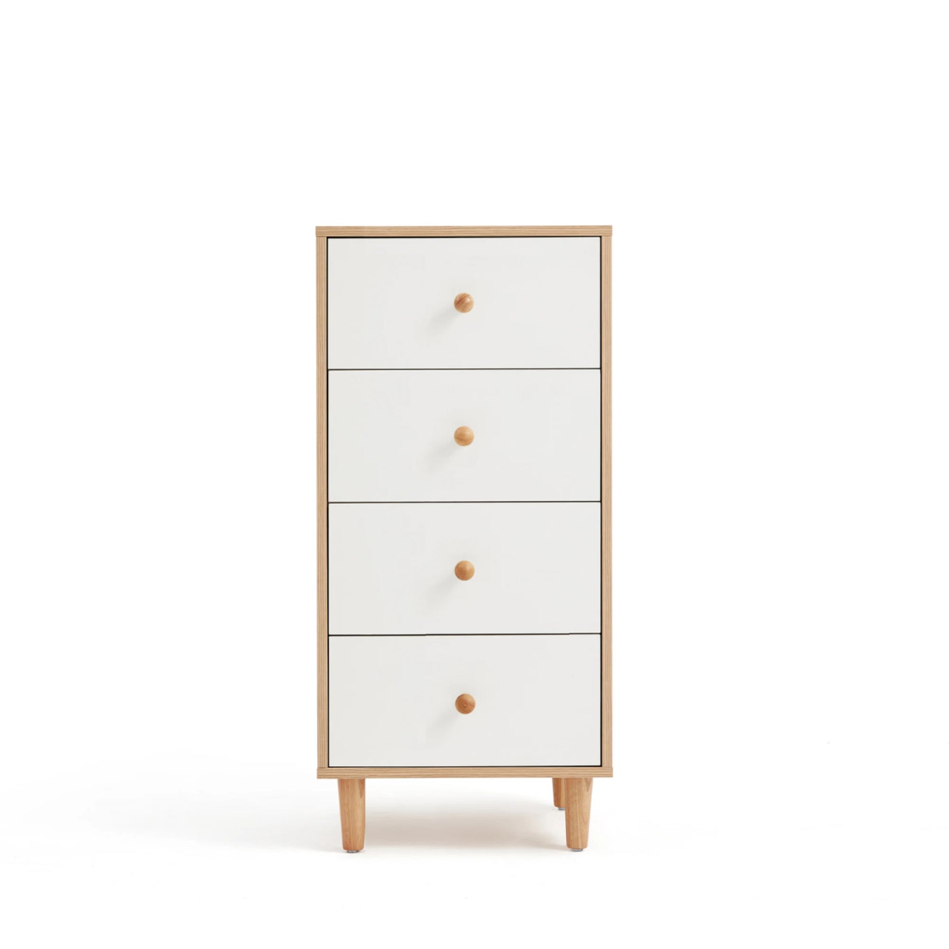 Linspire Fresko Chest of 4 Drawers, White, Narrow