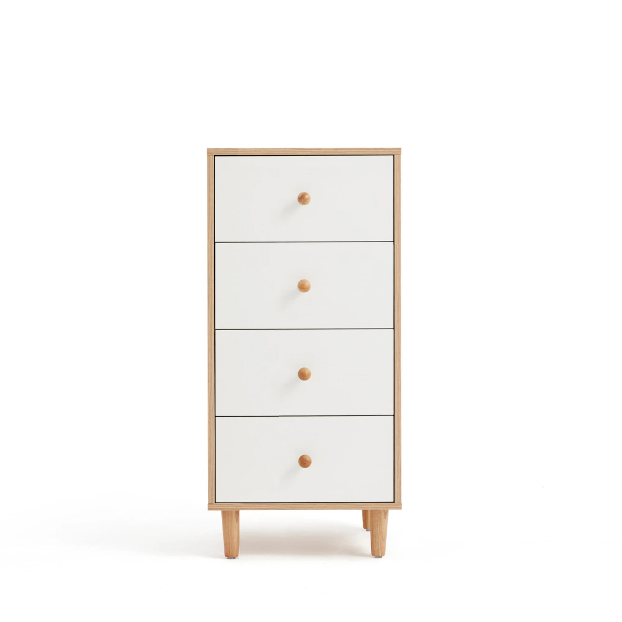 Linspire Fresko Chest of 4 Drawers, White, Narrow