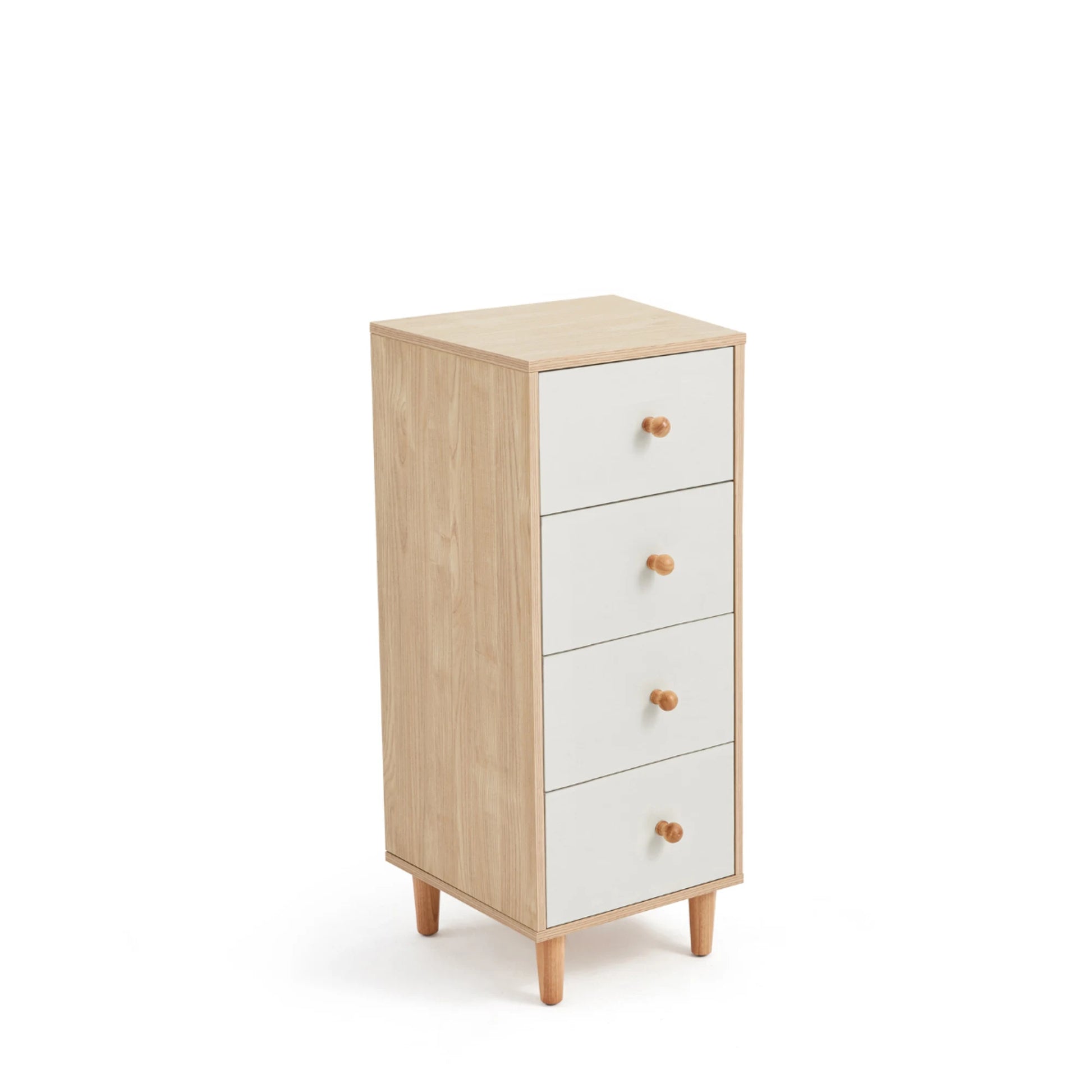 Linspire Fresko Chest of 4 Drawers, White, Narrow