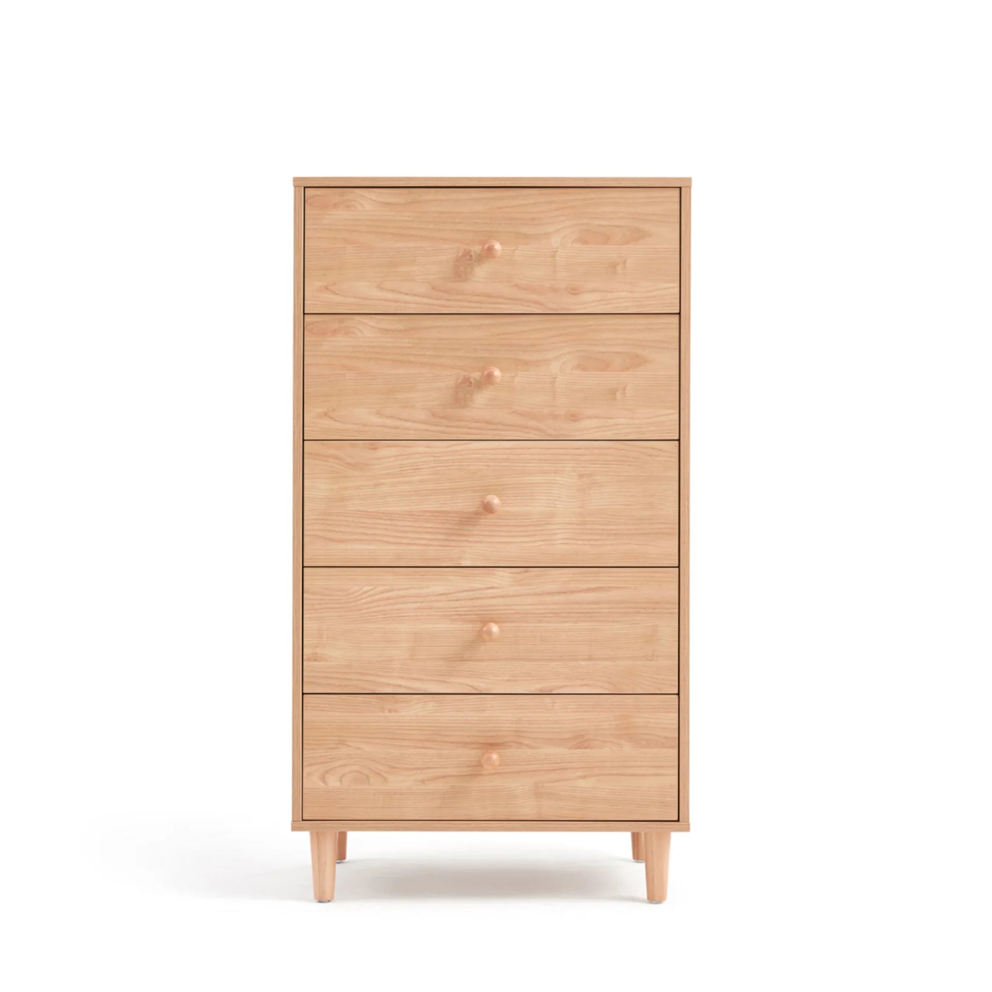 Linspire Fresko Chest of 5 Drawers, Natural Wood
