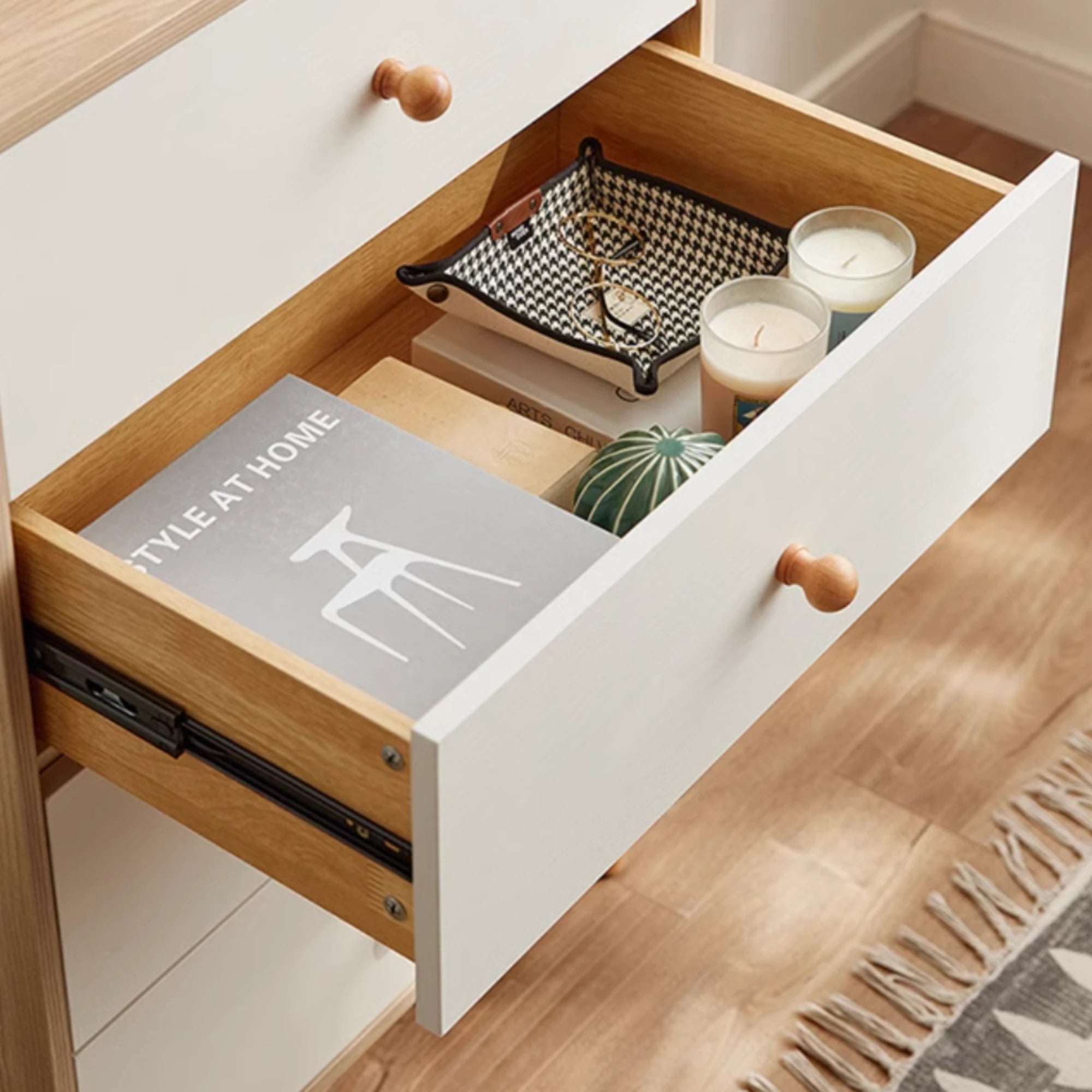 Linspire Fresko Chest of 5 Drawers, White, Narrow