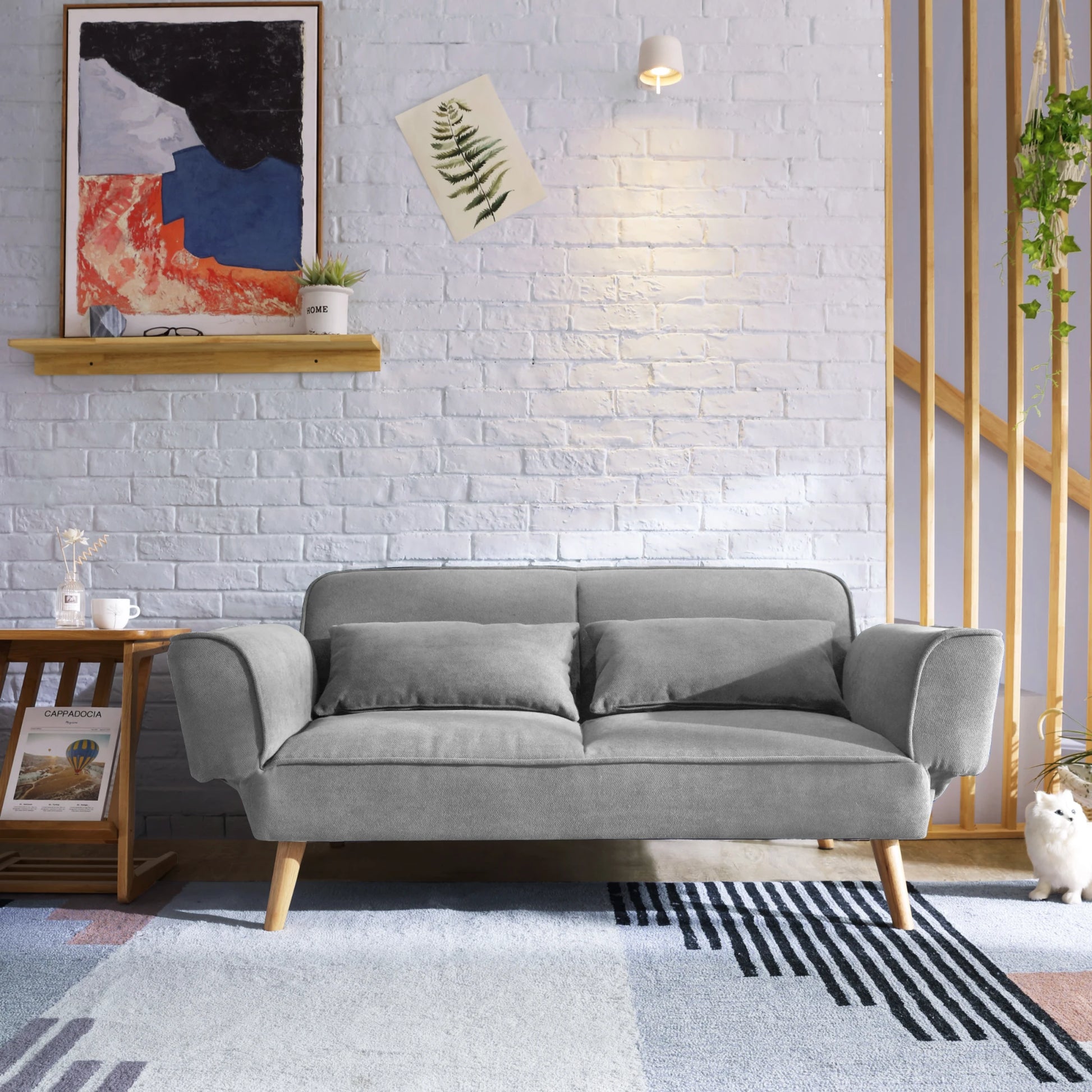 Linspire Fusion 2-Seater Sofa Bed, Grey