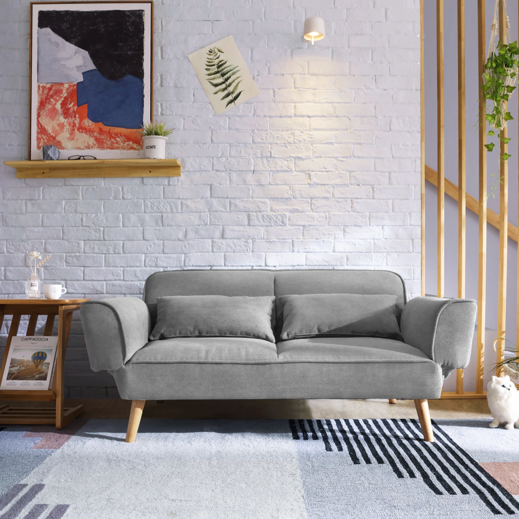 Linspire Fusion 2-Seater Sofa Bed, Grey