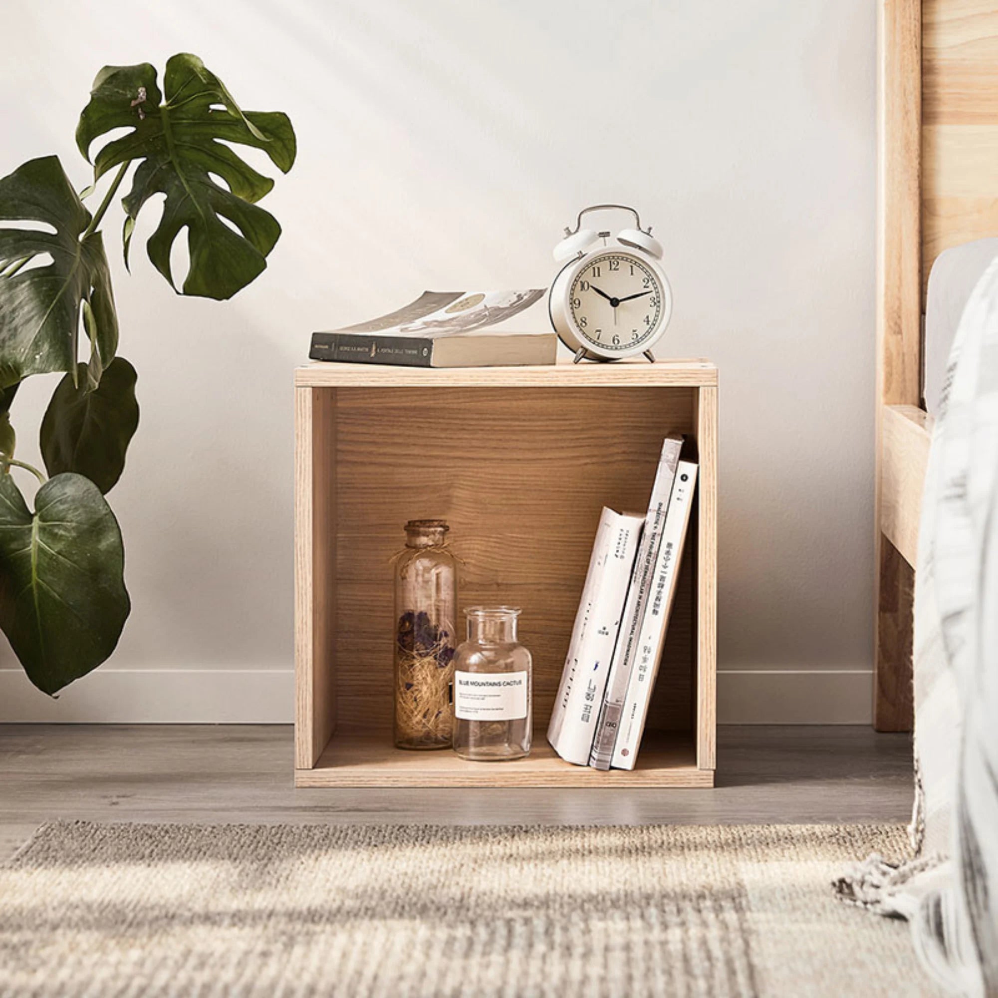 Linspire Geo Single Cube Storage , Natural Wood