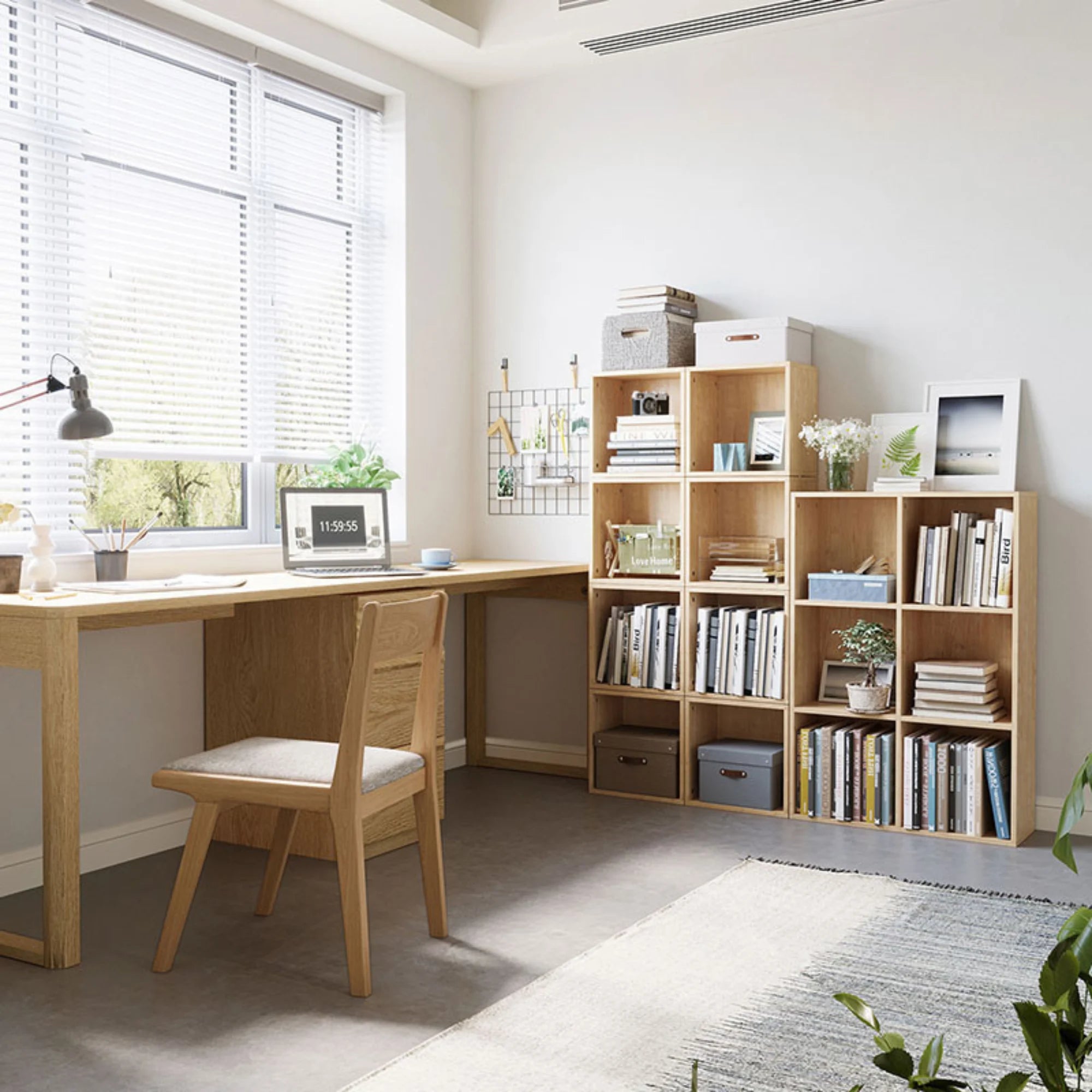Linspire Geo Single Cube Storage , Natural Wood