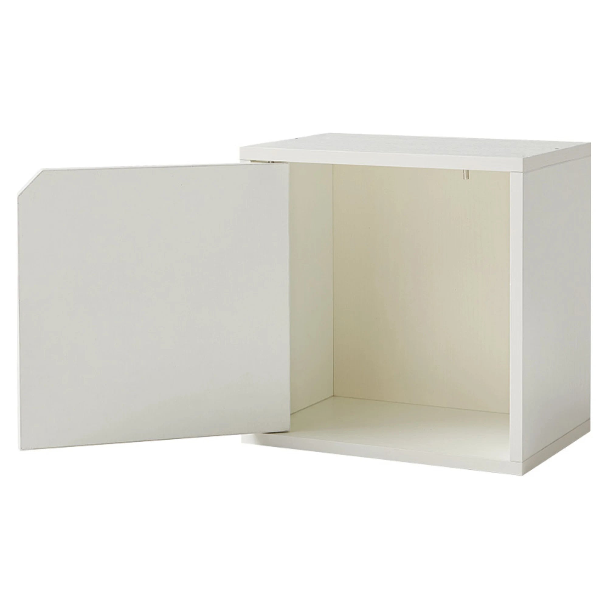Linspire Geo Single Cube Storage with door, White