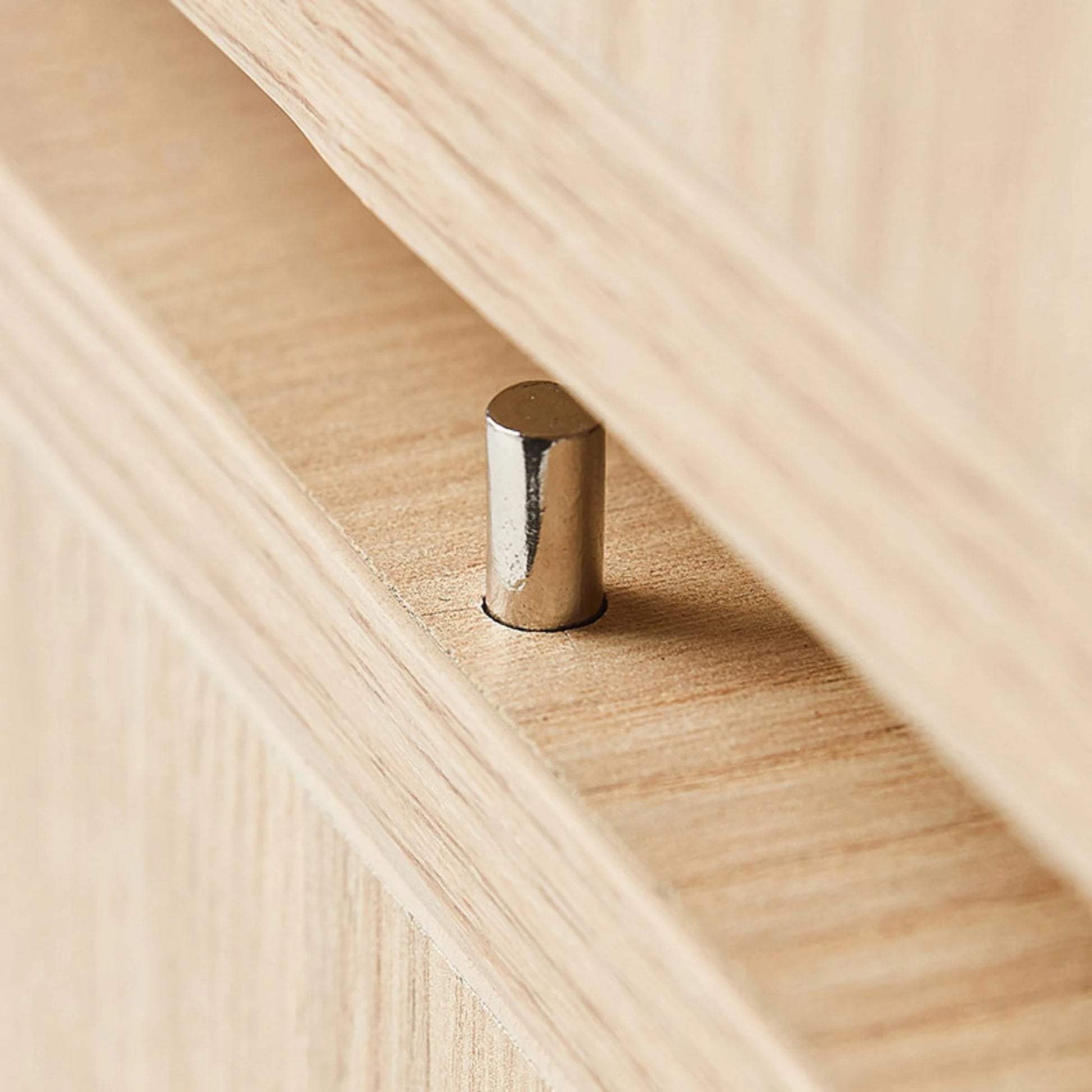 Linspire Geo Single Cube Storage with door, Natural Wood