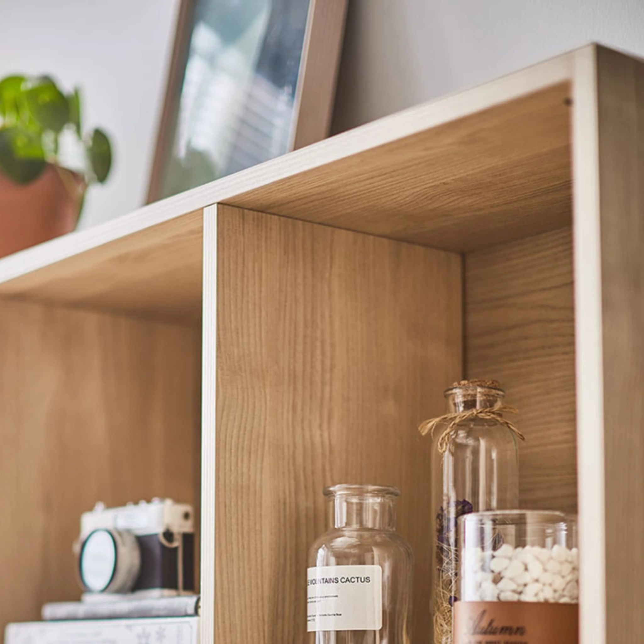 Linspire Geo 6 Cube Storage Unit, Natural Wood