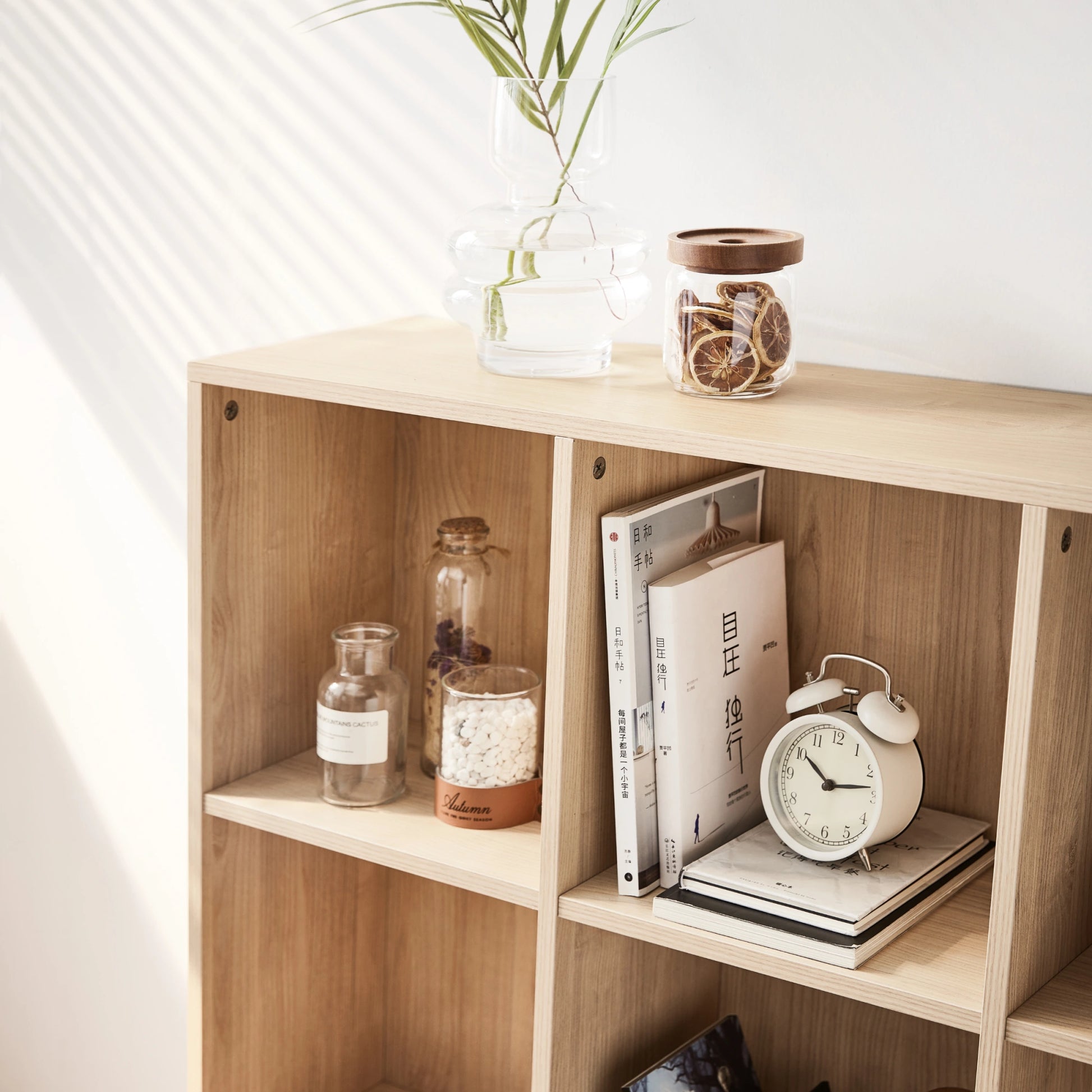 Linspire Geo 9 Cube Storage Unit, Natural Wood
