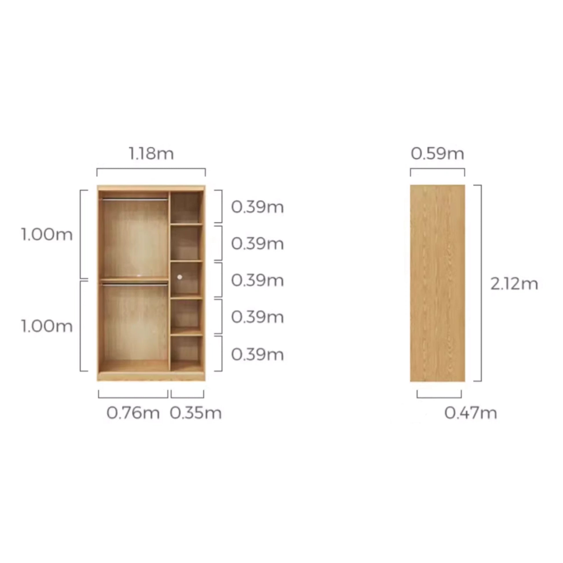 Linspire Grace Sliding Door Wardrobe, W120cm