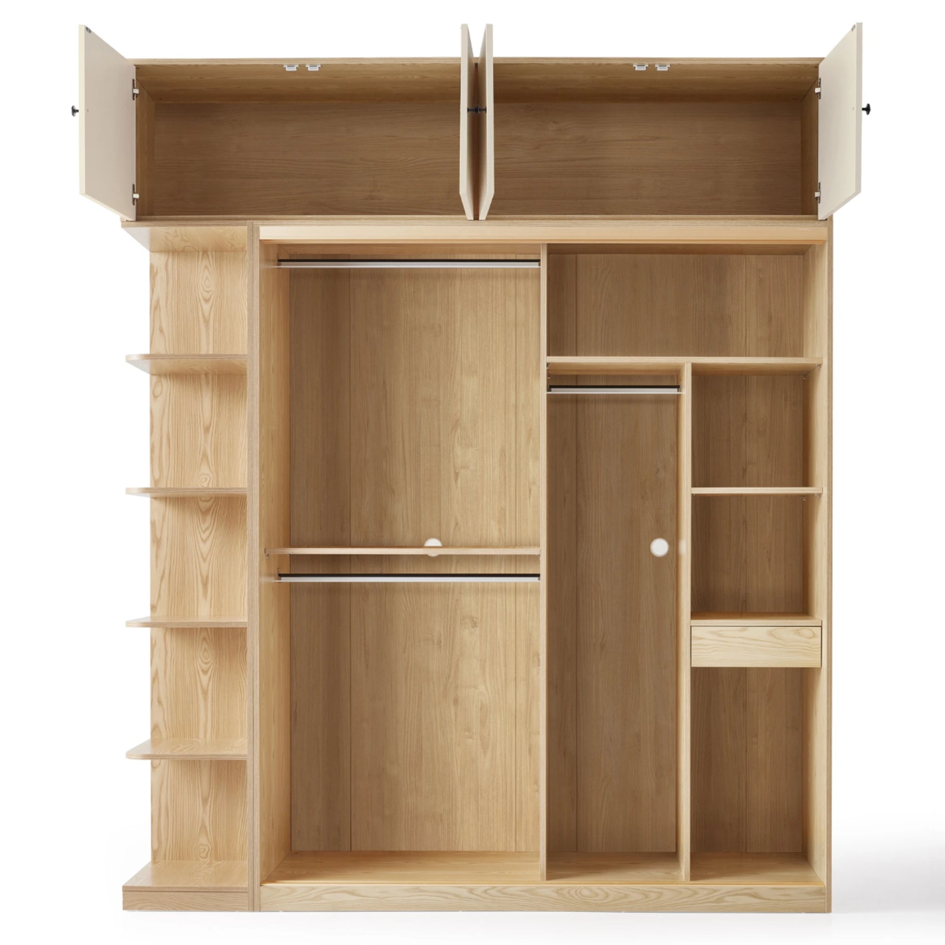 Linspire Grace Sliding Door Wardrobe with Top Cabinet, 220cm
