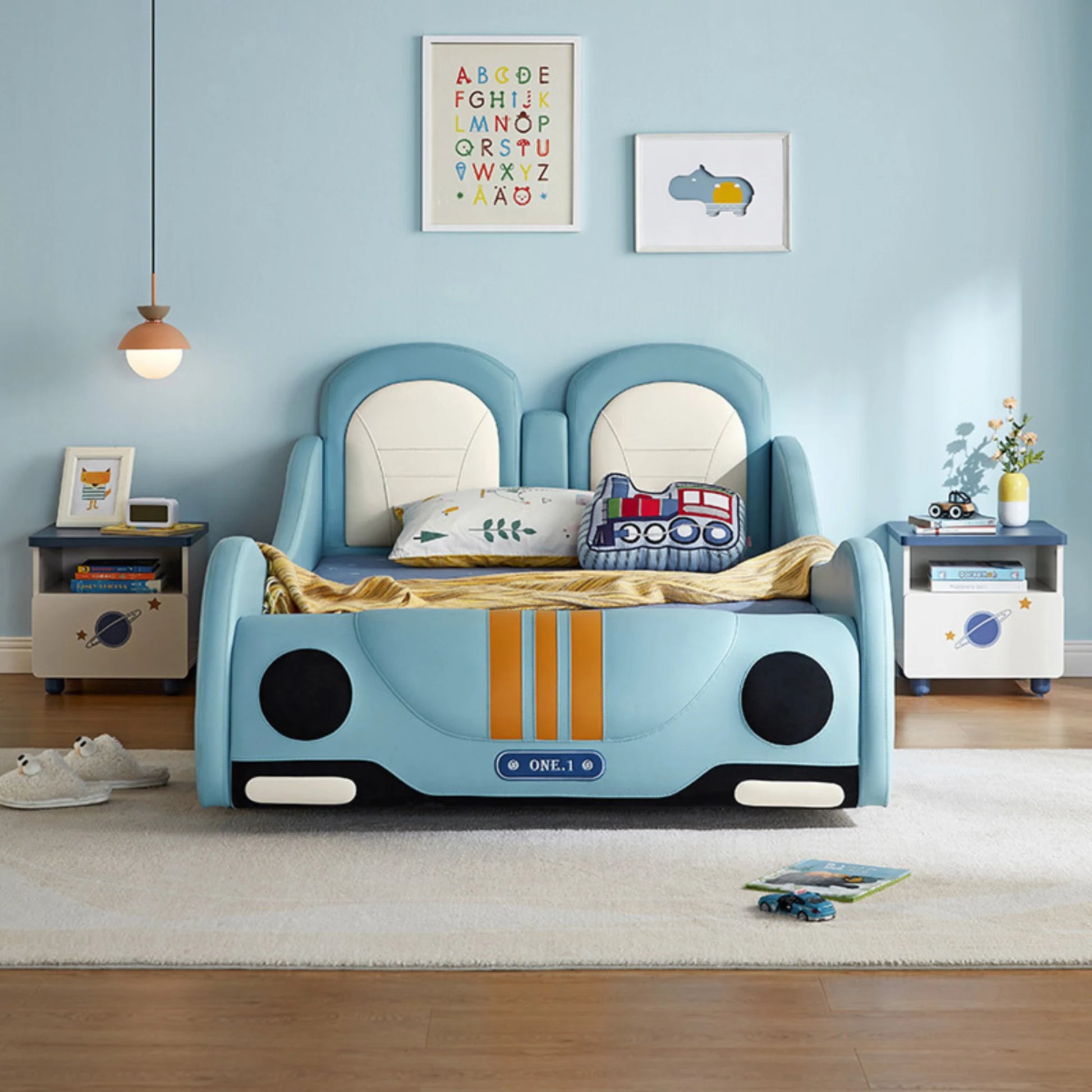 Linspire Herbie Car Styling Kids Global Queen Bed Frame