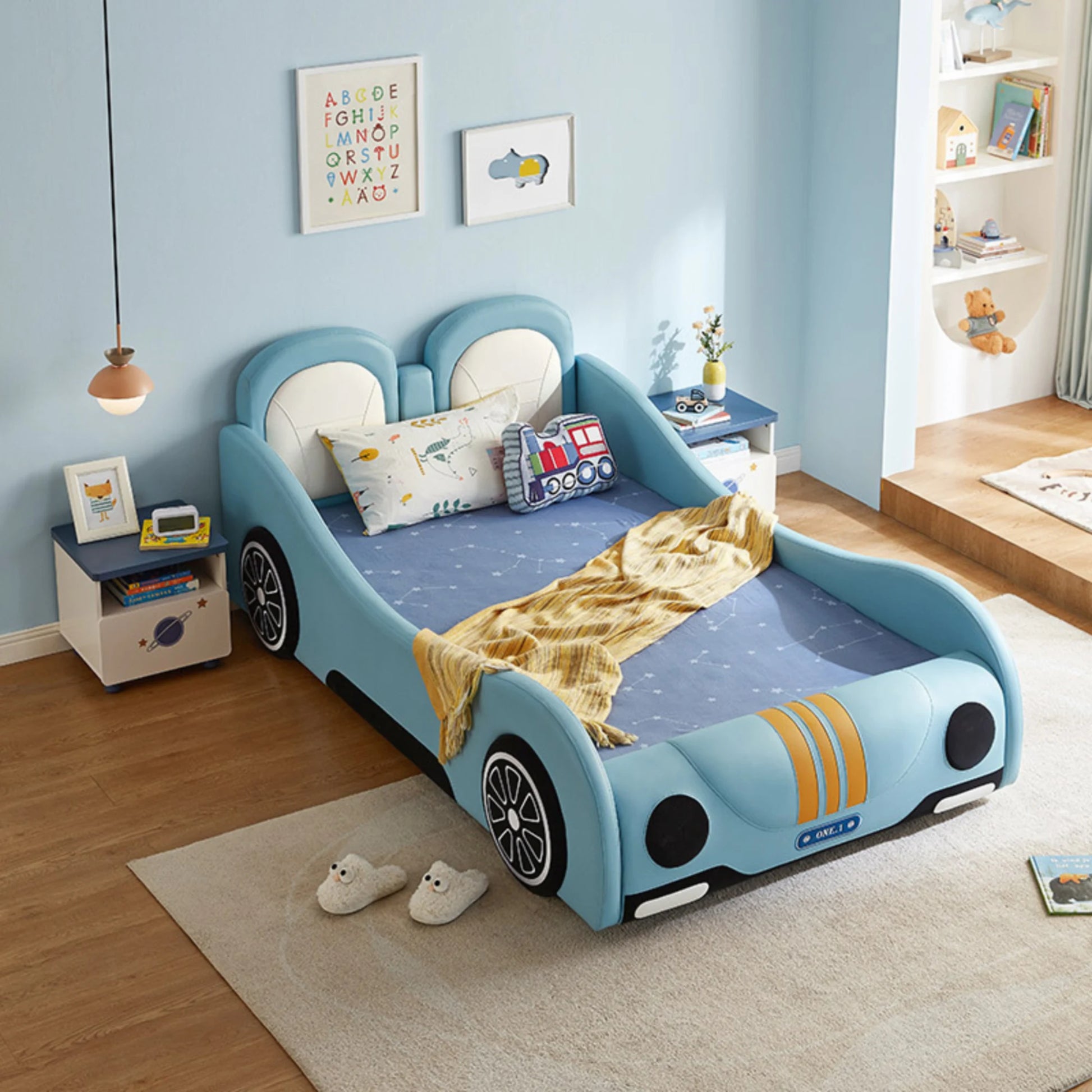 Linspire Herbie Car Styling Kids Global Queen Bed Frame