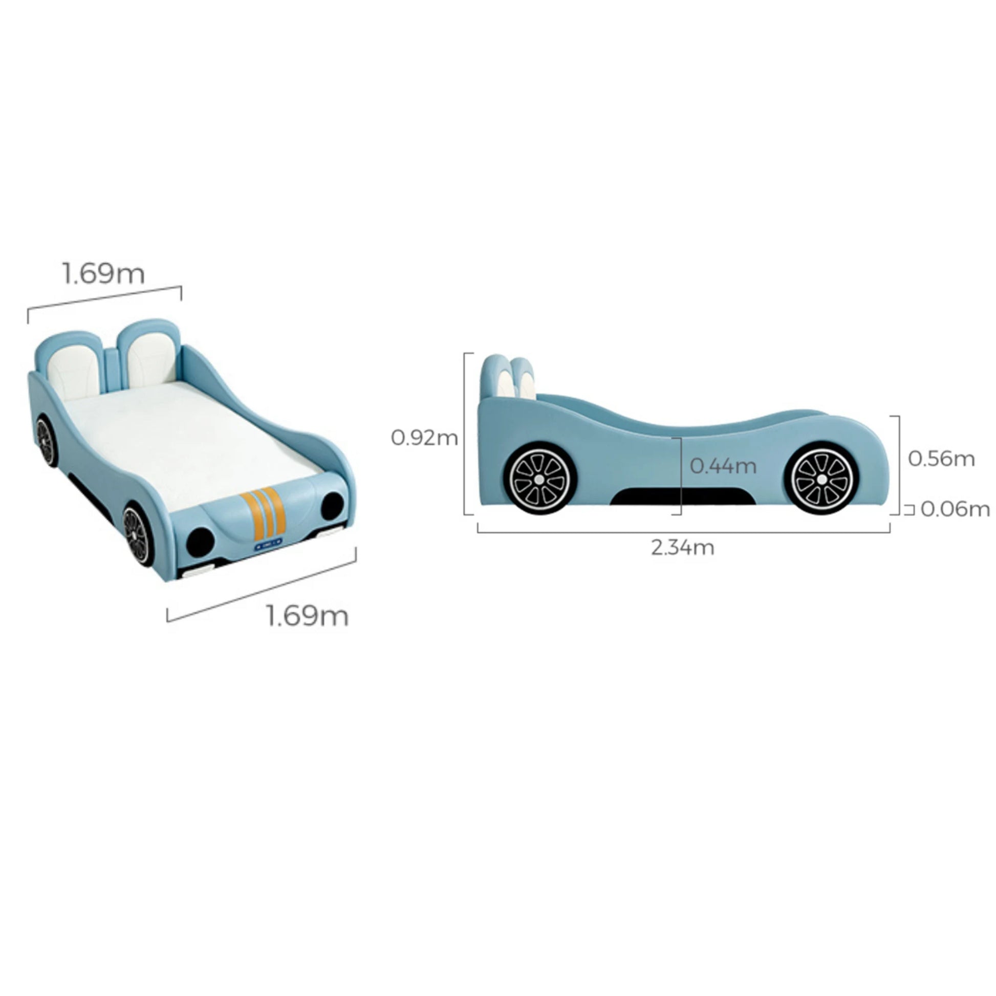 Linspire Herbie Car Styling Kids Global Queen Bed Frame