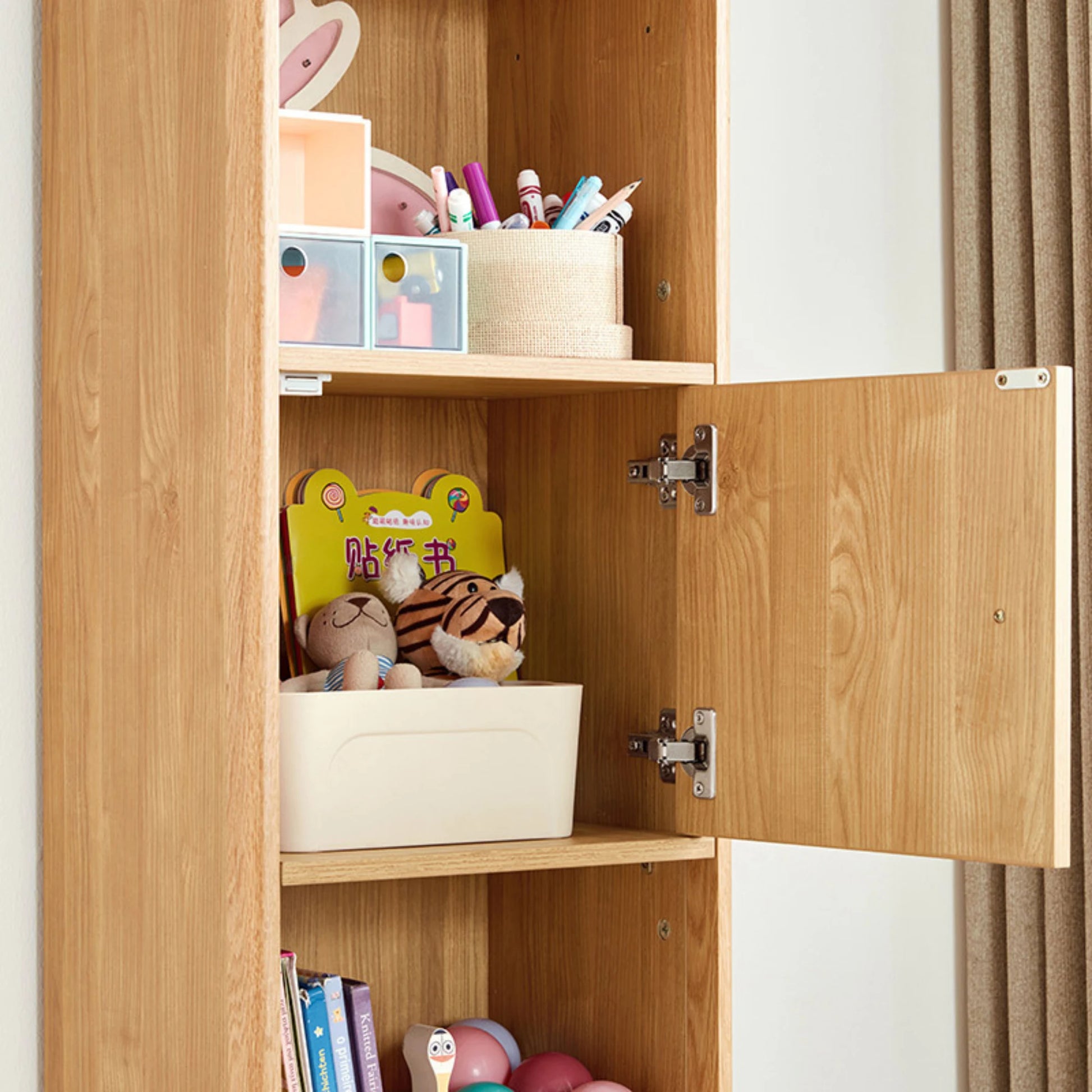 Linspire Horizon Kids Single Bookshelf, Natural Wood