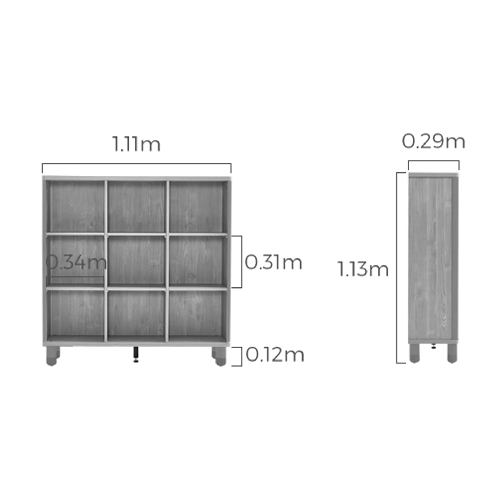 Linspire Horizon Kids 9 Cube Bookshelf, Natural Wood