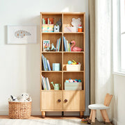 Linspire Horizon Kids Double Bookshelf, Natural Wood