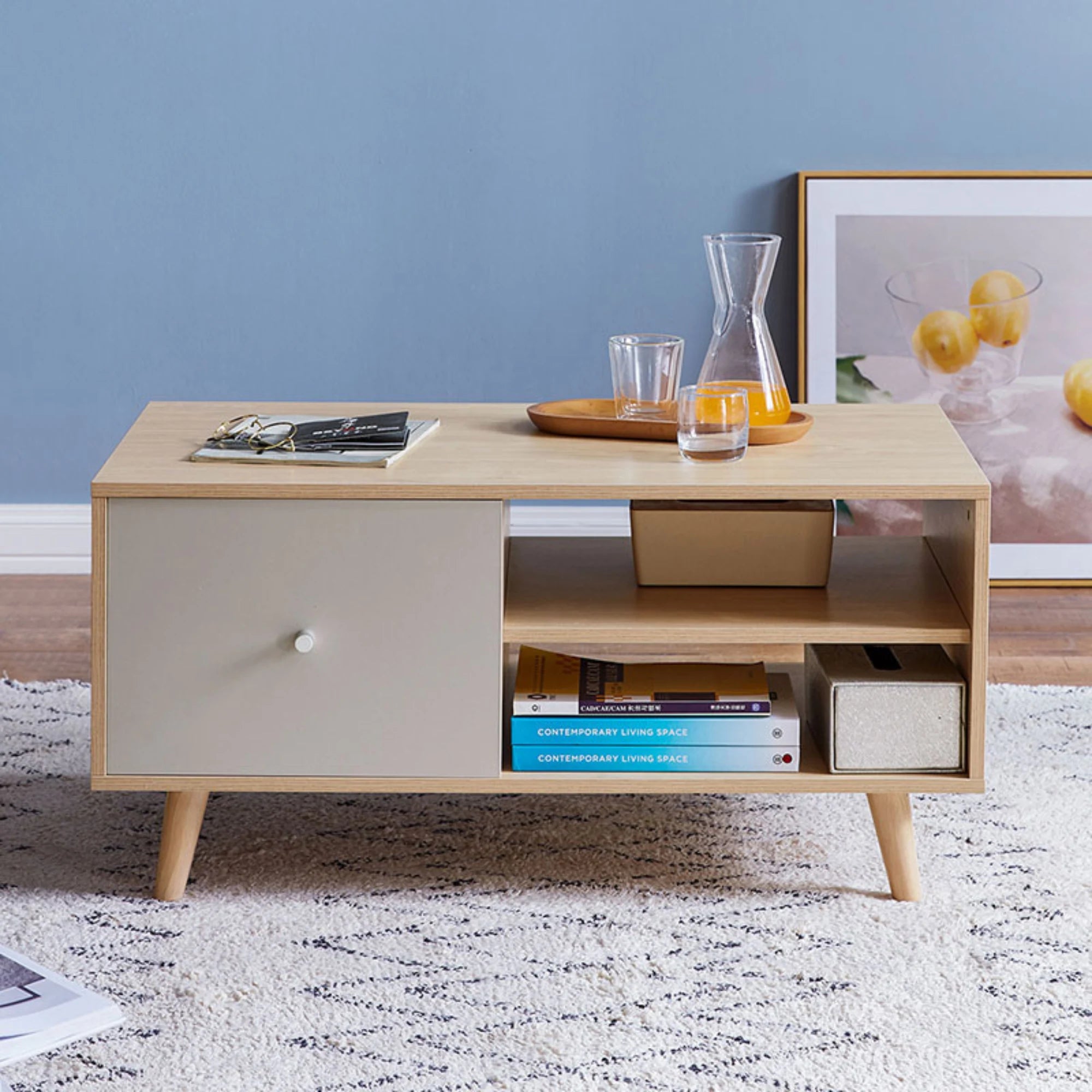 Linspire Juniper Coffee Table, Natural Wood