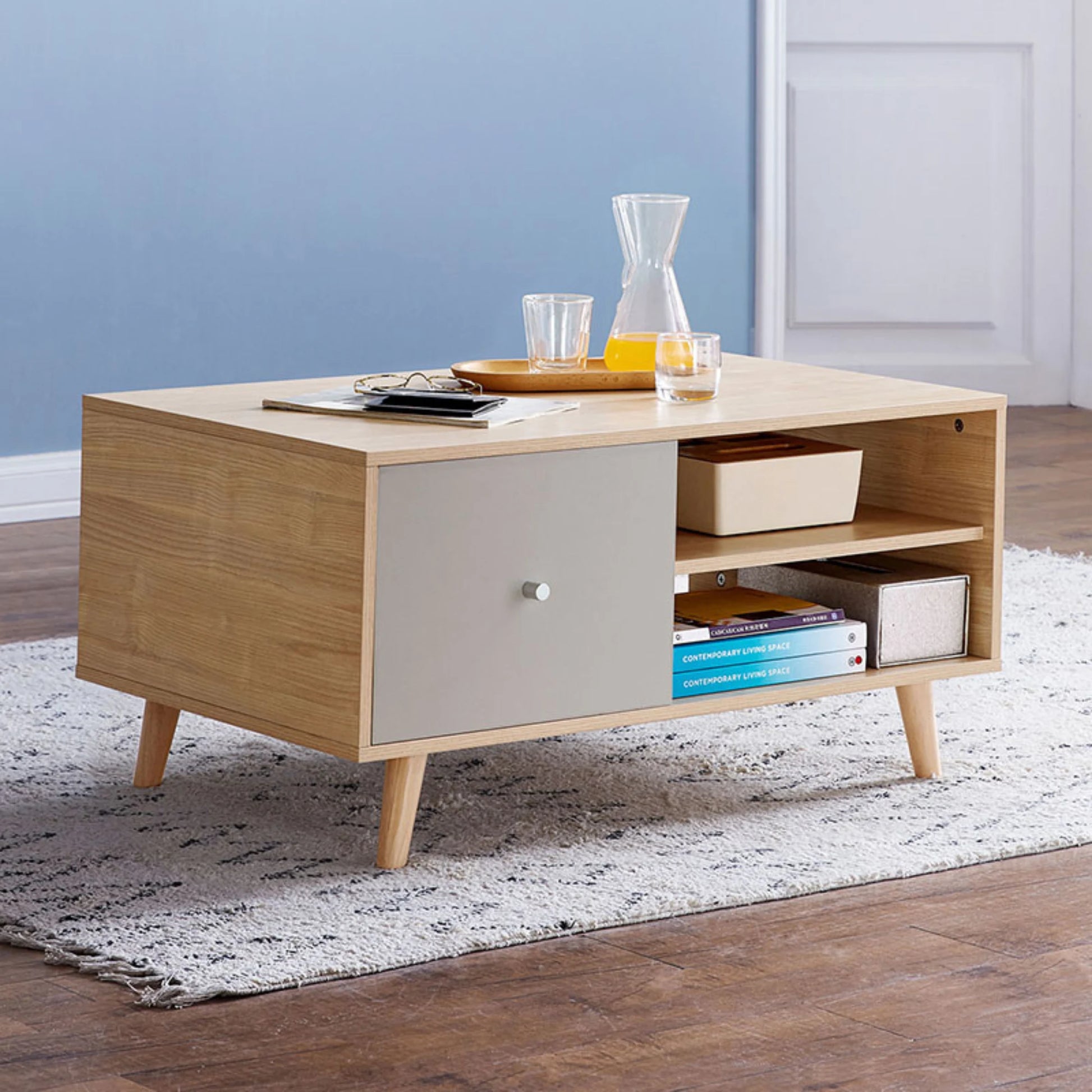 Linspire Juniper Coffee Table, Natural Wood