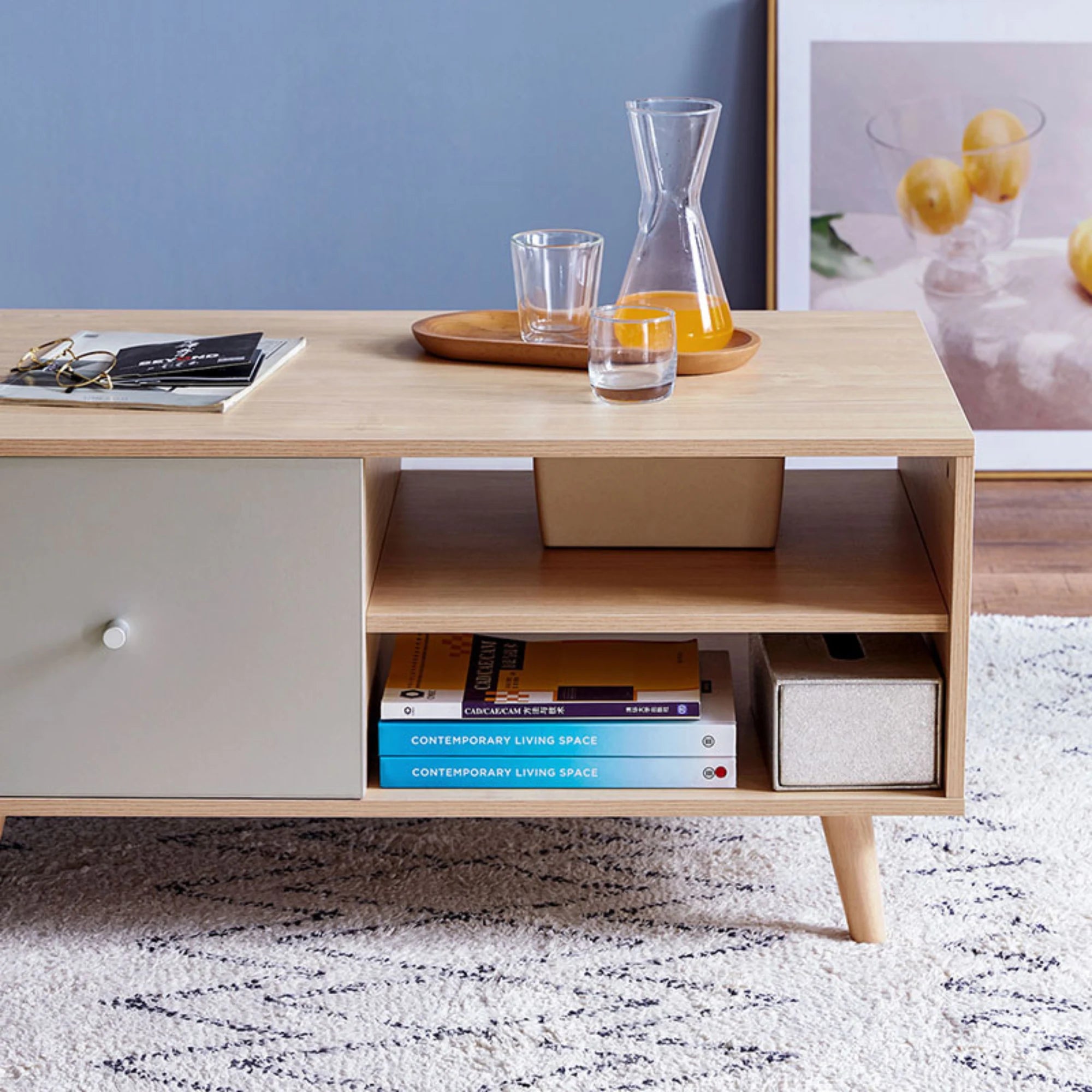 Linspire Juniper Coffee Table, Natural Wood