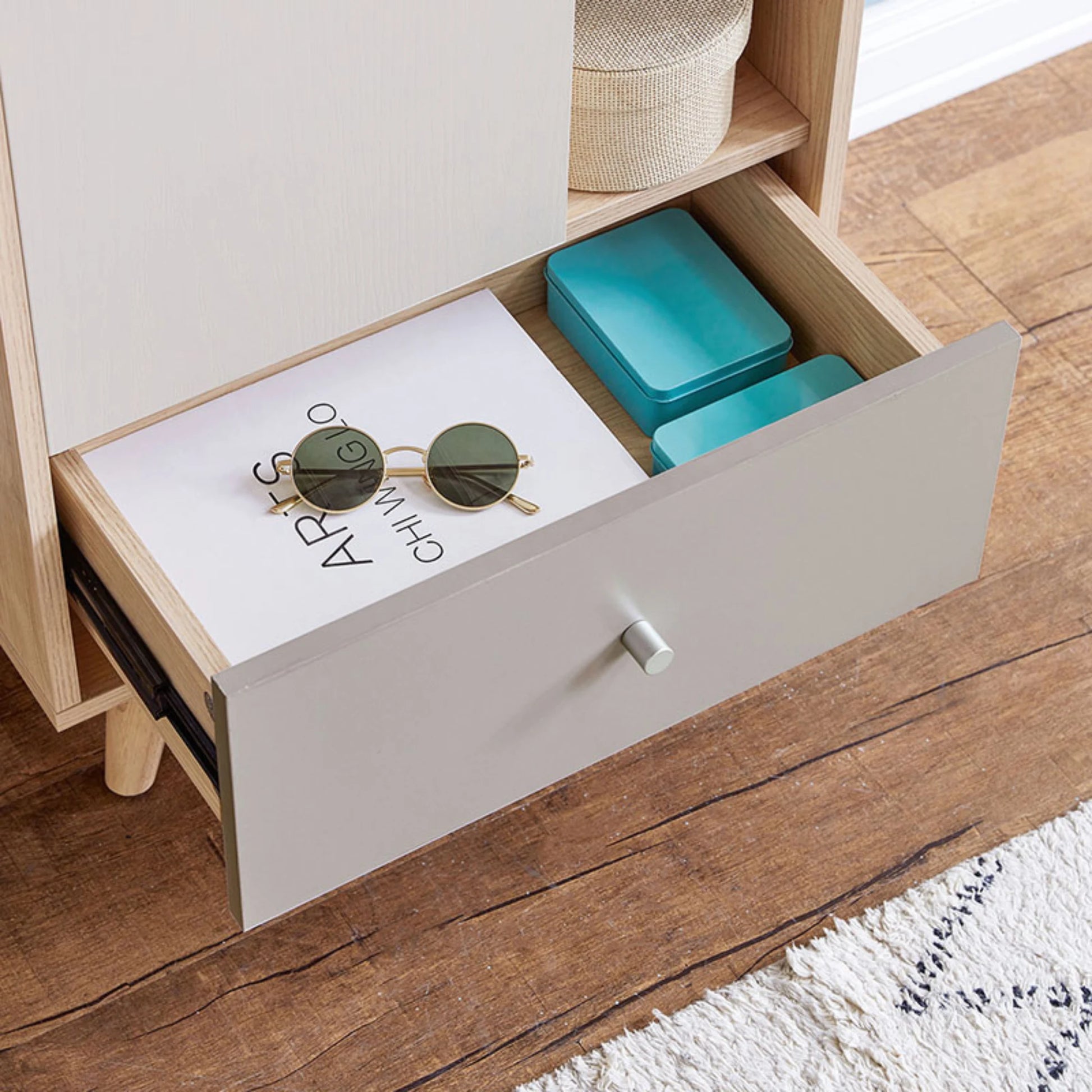 Linspire Juniper Storage Cabinet, Grey & White