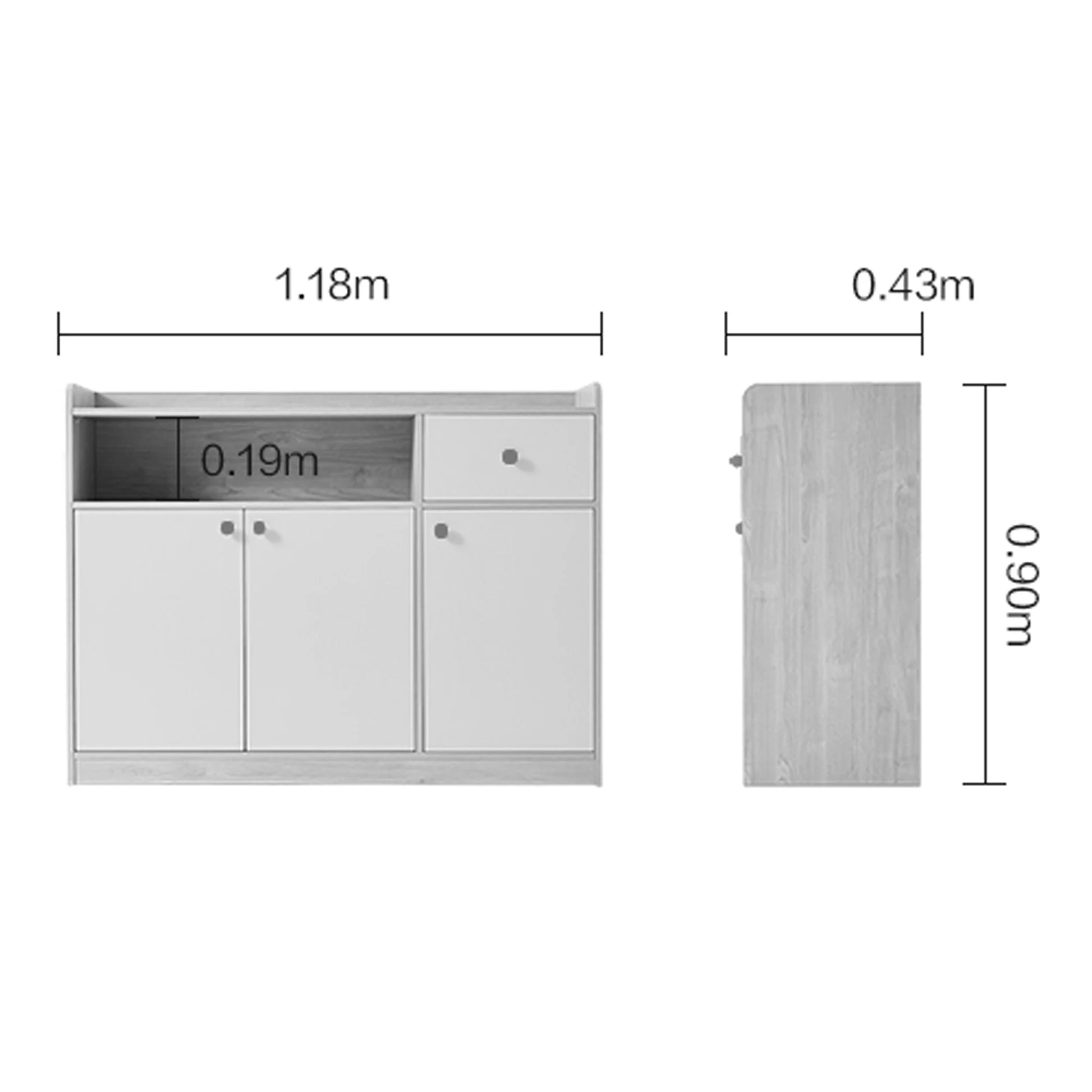 Linspire Juniper Sideboard, 120cm, White