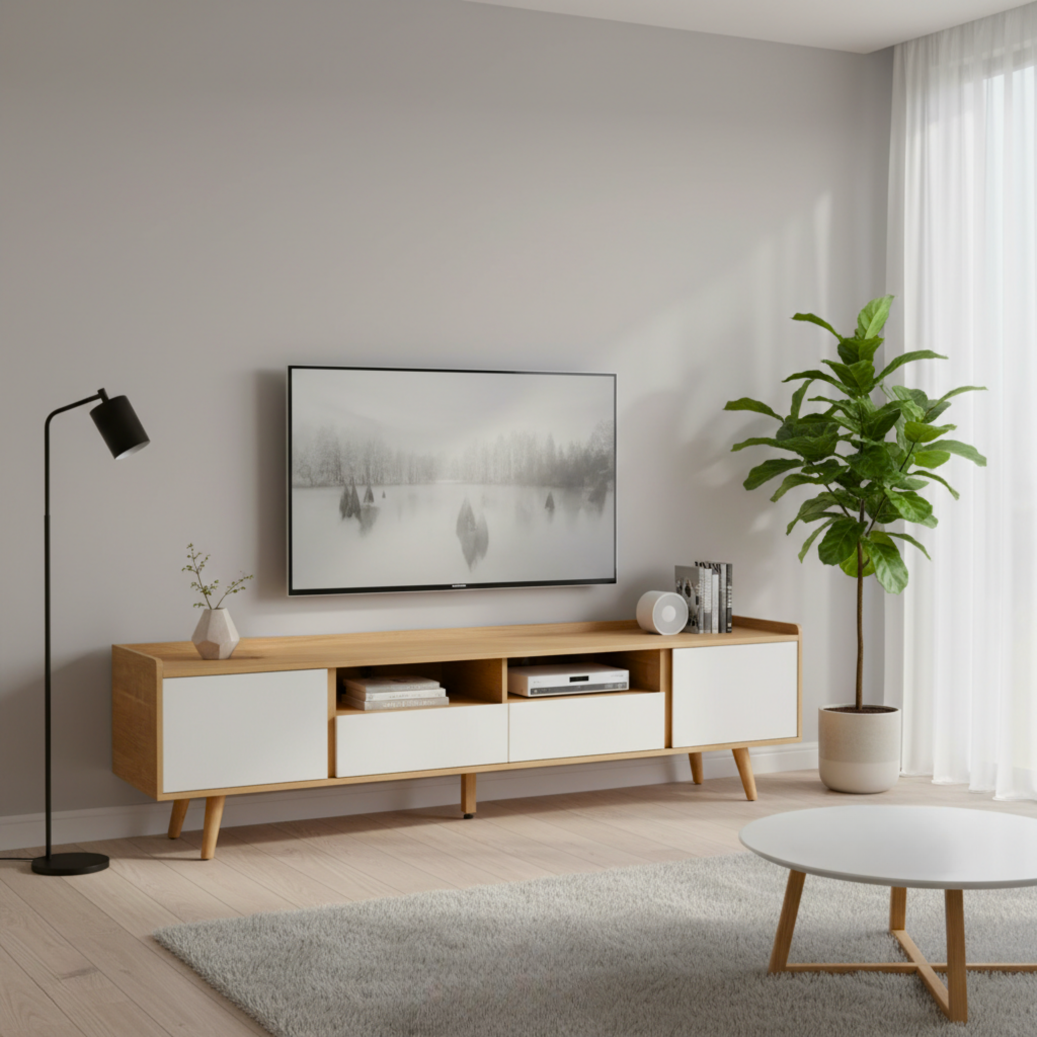 Linspire Karo Entertainment Unit, White
